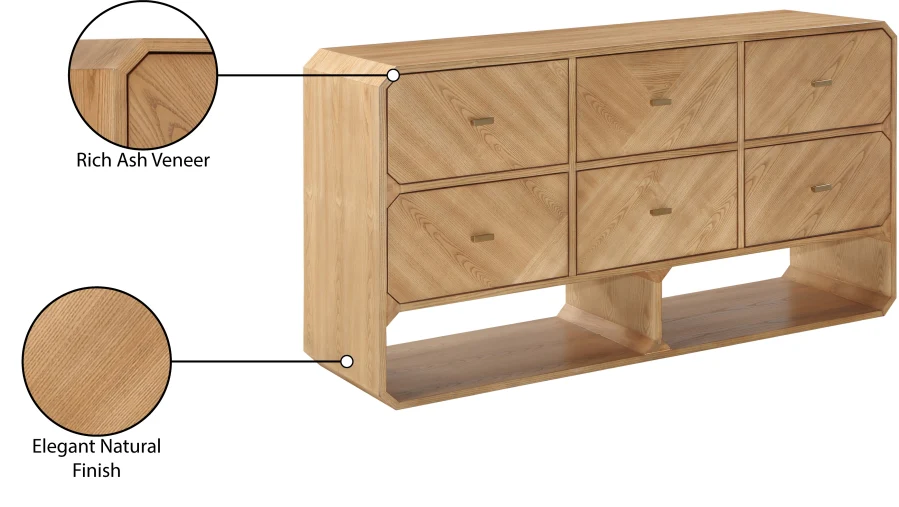 Parker Ash Wood Dresser - Image 8