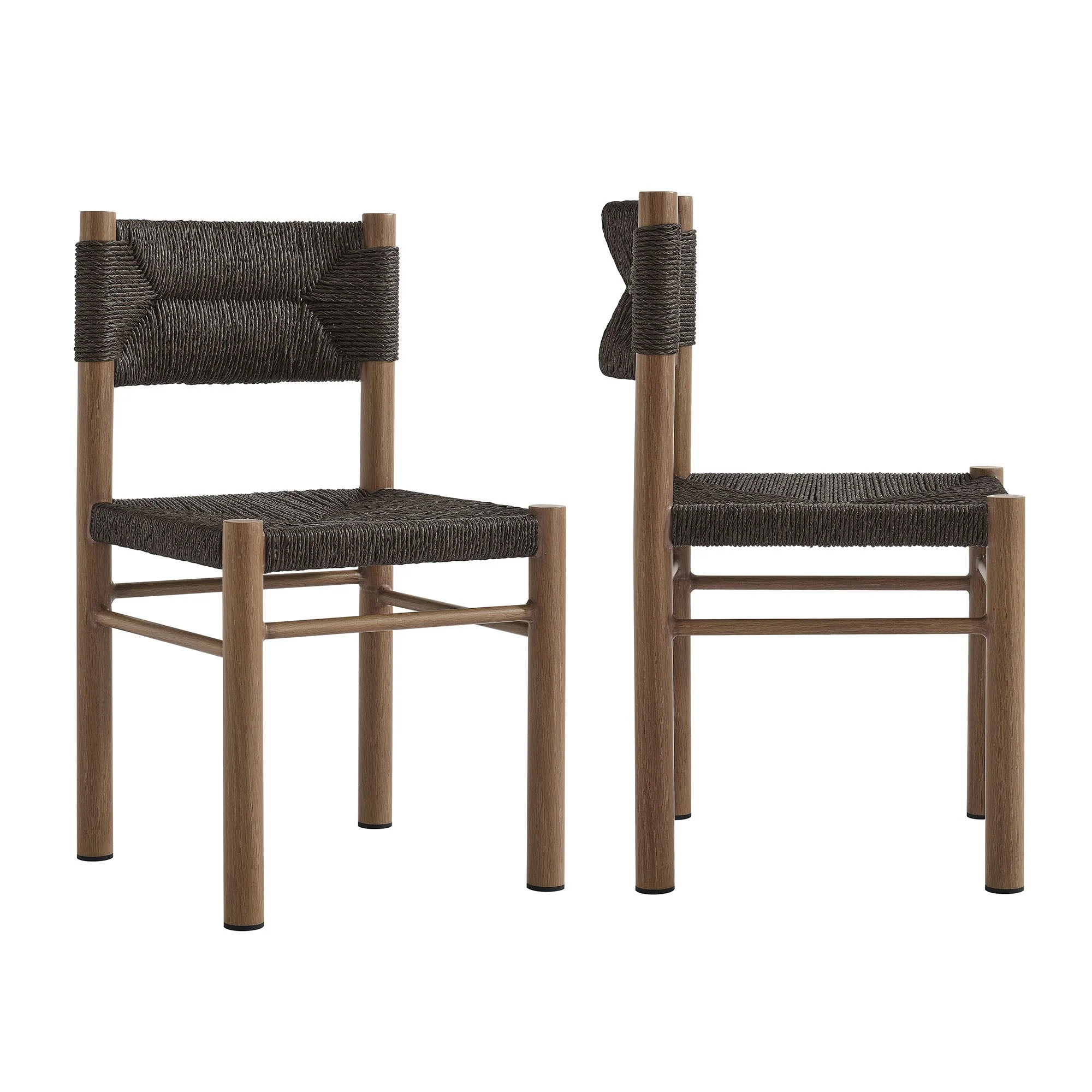 Parkland 7-Piece Rectangular Outdoor Patio Rattan and Aluminum Dining Table and Chairs Set - Image 24