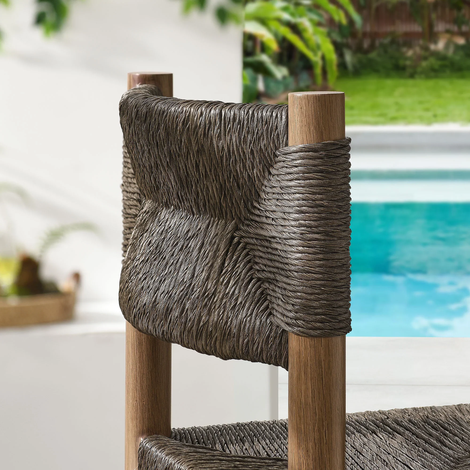 Parkland Outdoor Patio Rattan and Aluminum Bar Stools Set of 2 - Image 14