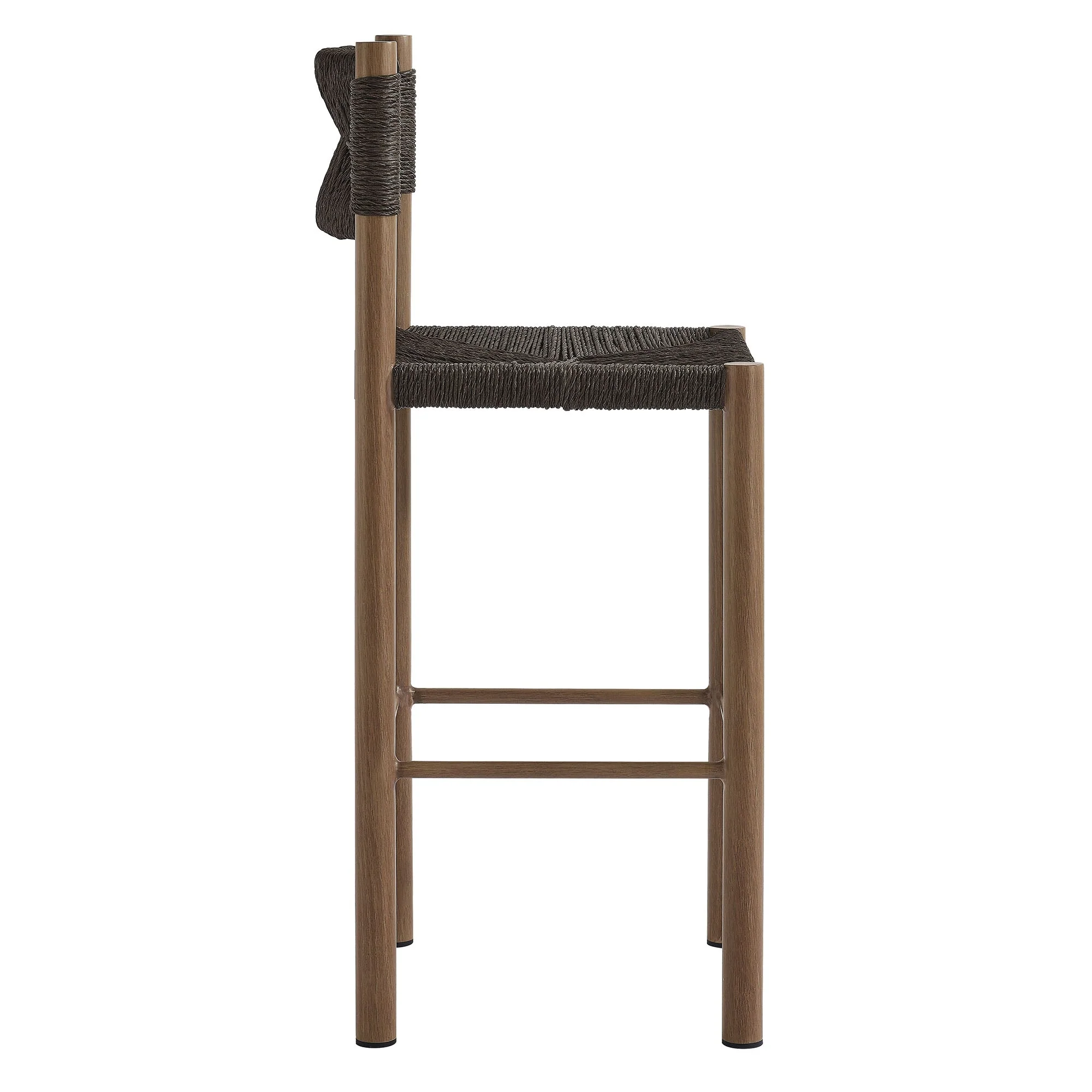 Parkland Outdoor Patio Rattan and Aluminum Bar Stools Set of 2 - Image 17