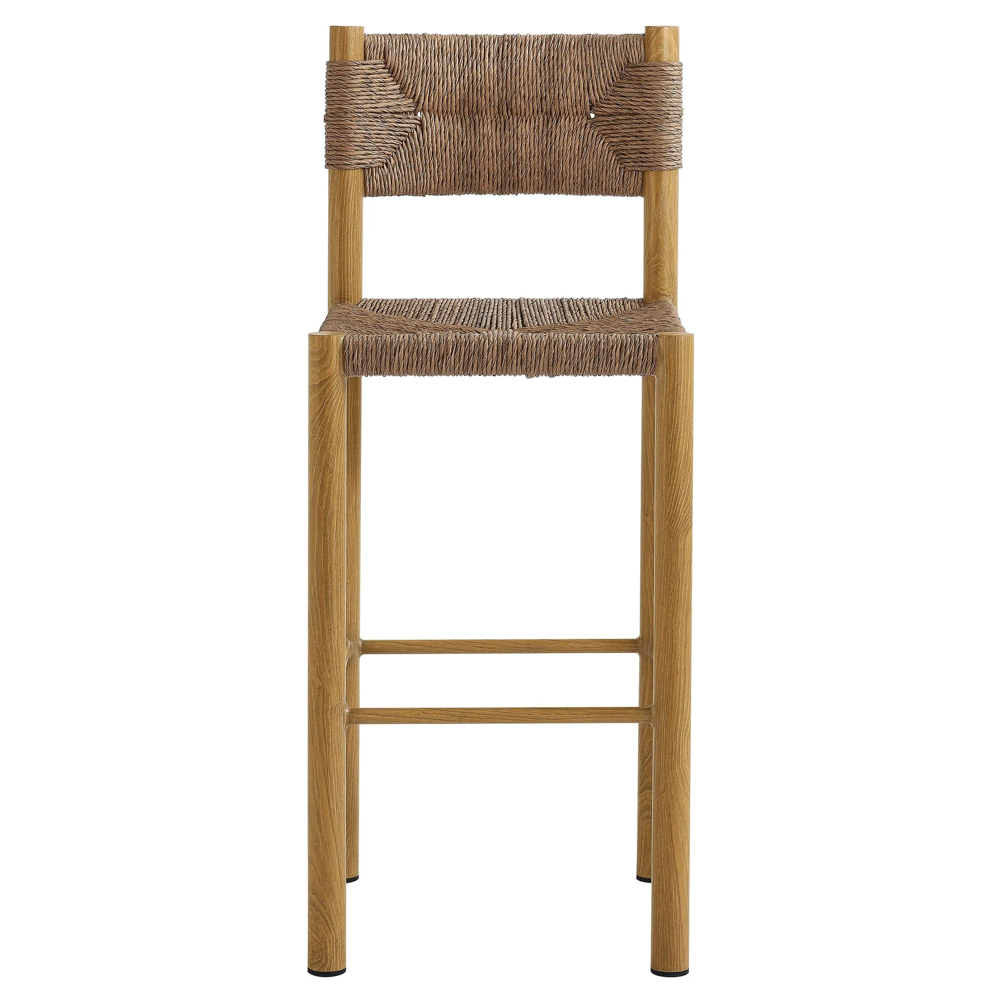 Parkland Outdoor Patio Rattan and Aluminum Bar Stools Set of 2 - Image 7