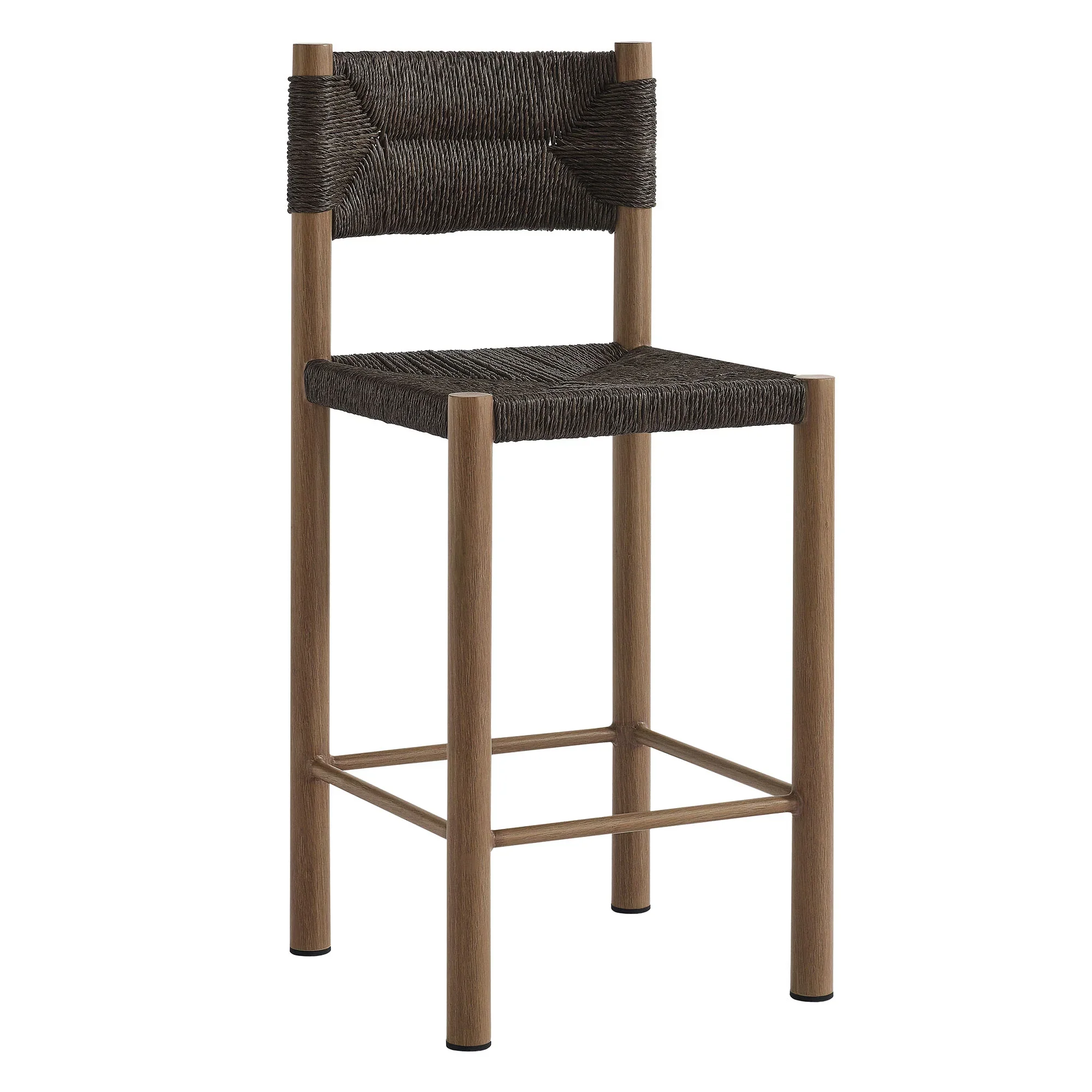 Parkland Outdoor Patio Rattan and Aluminum Counter Stools Set of 2 - Image 15