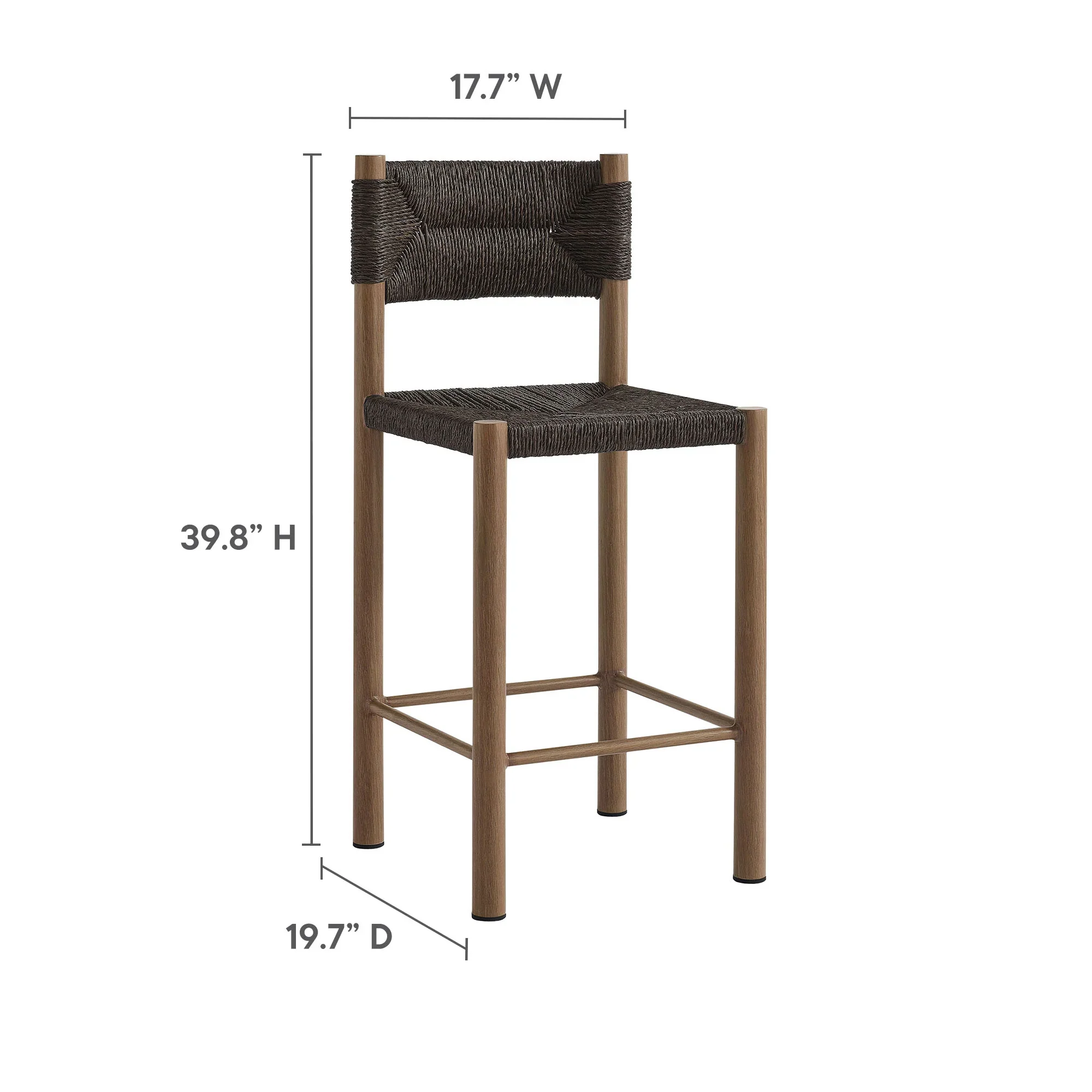 Parkland Outdoor Patio Rattan and Aluminum Counter Stools Set of 2 - Image 22