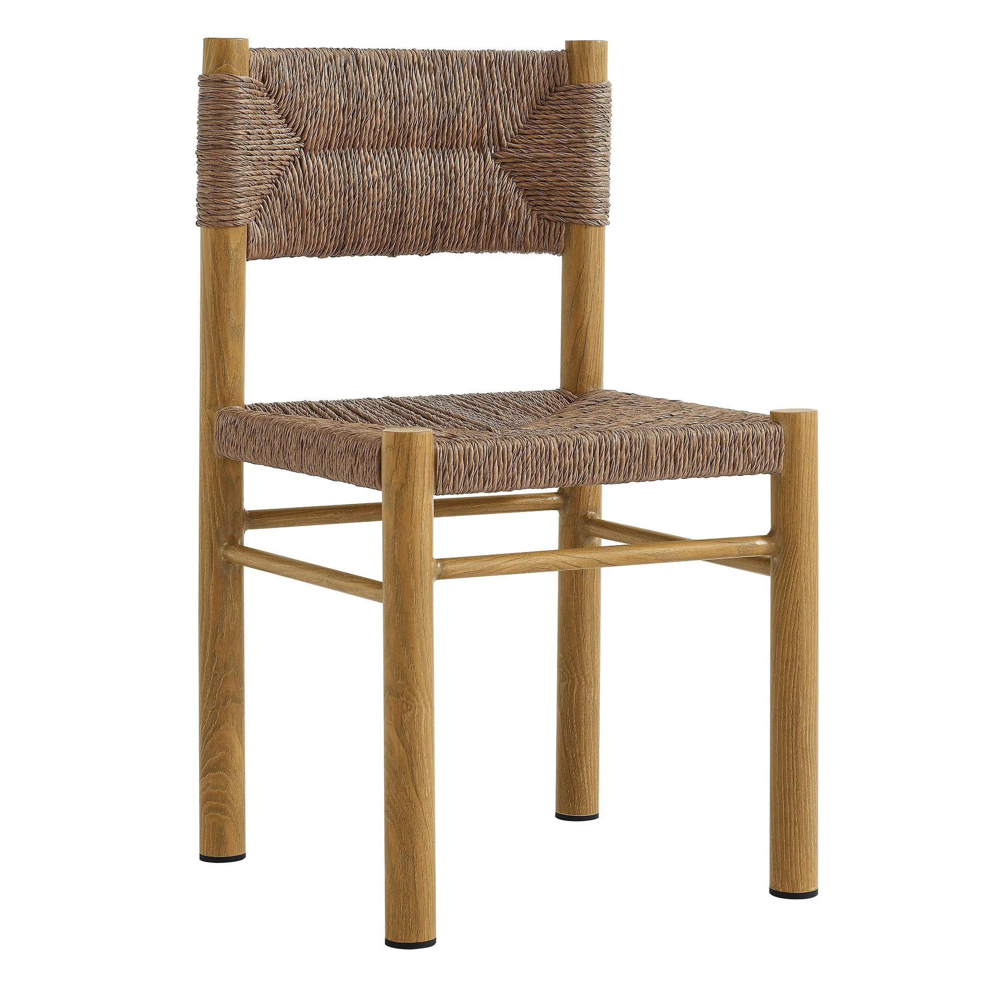 Parkland Outdoor Patio Rattan and Aluminum Dining Side Chairs Set of 2 - Image 5