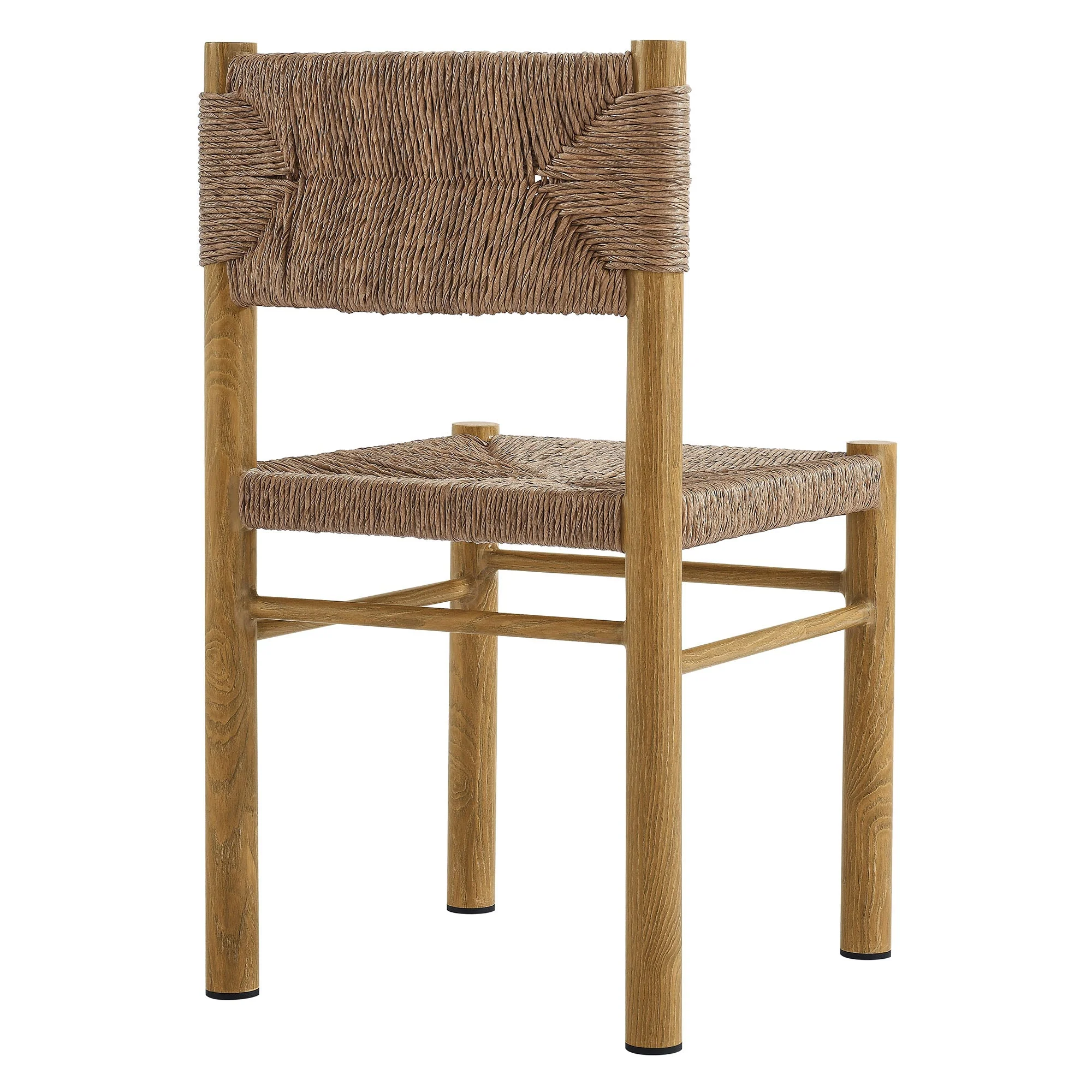 Parkland Outdoor Patio Rattan and Aluminum Dining Side Chairs Set of 2 - Image 7
