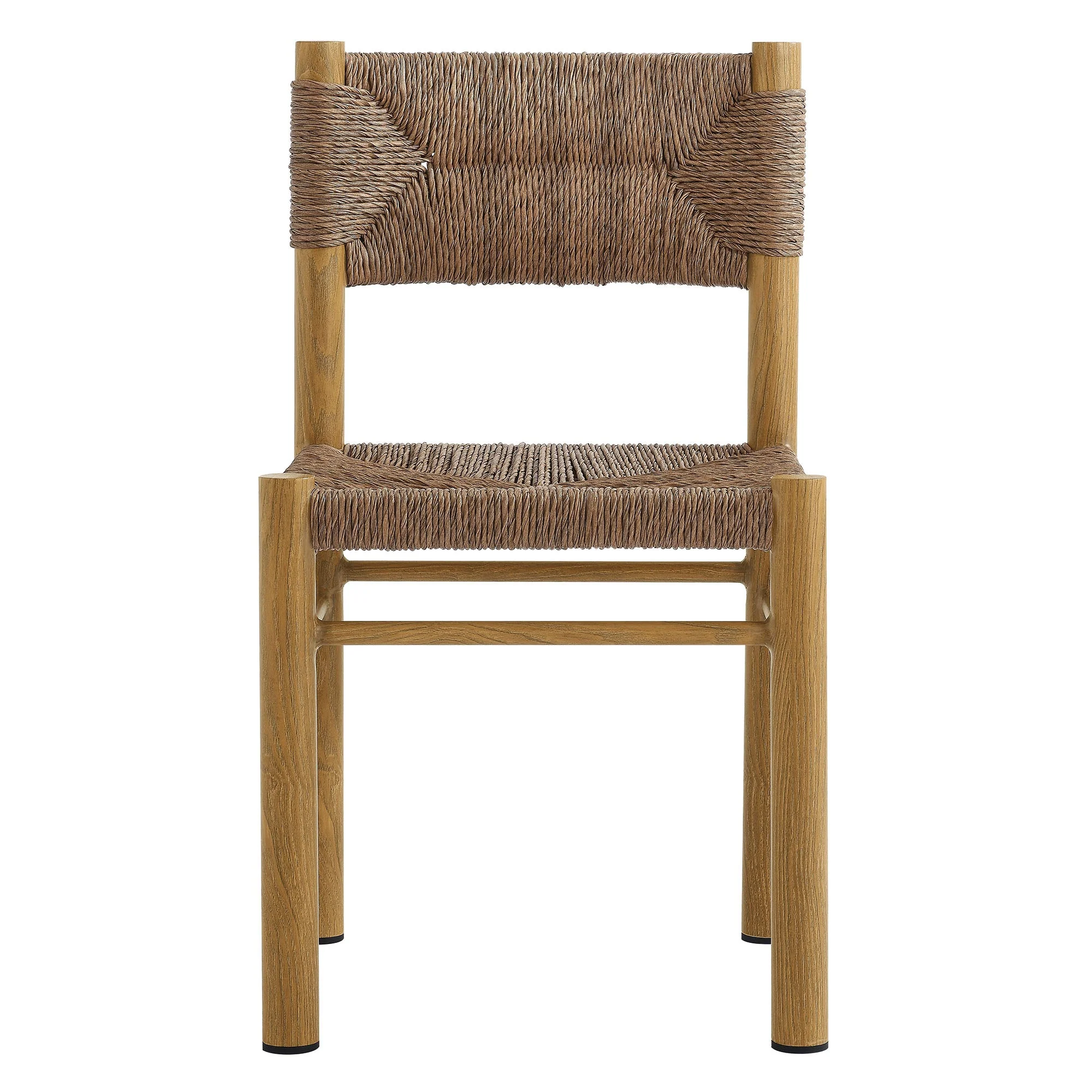 Parkland Outdoor Patio Rattan and Aluminum Dining Side Chairs Set of 2 - Image 8