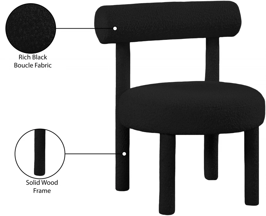 Parlor Boucle Fabric Upholstered Accent Chair - Image 9