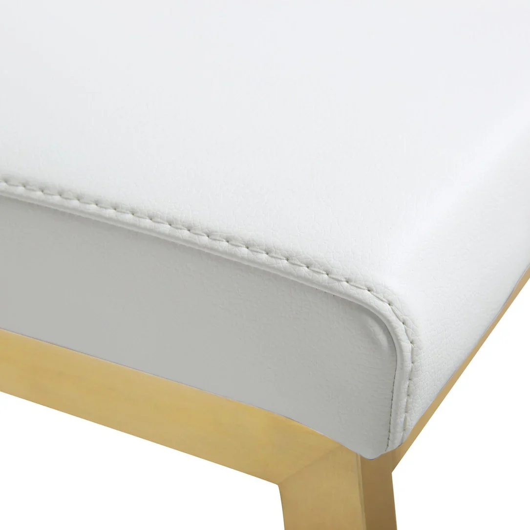 Parma Performance Vegan Leather and Gold Stainless Steel Counter Stool - Set of 2 - Image 16