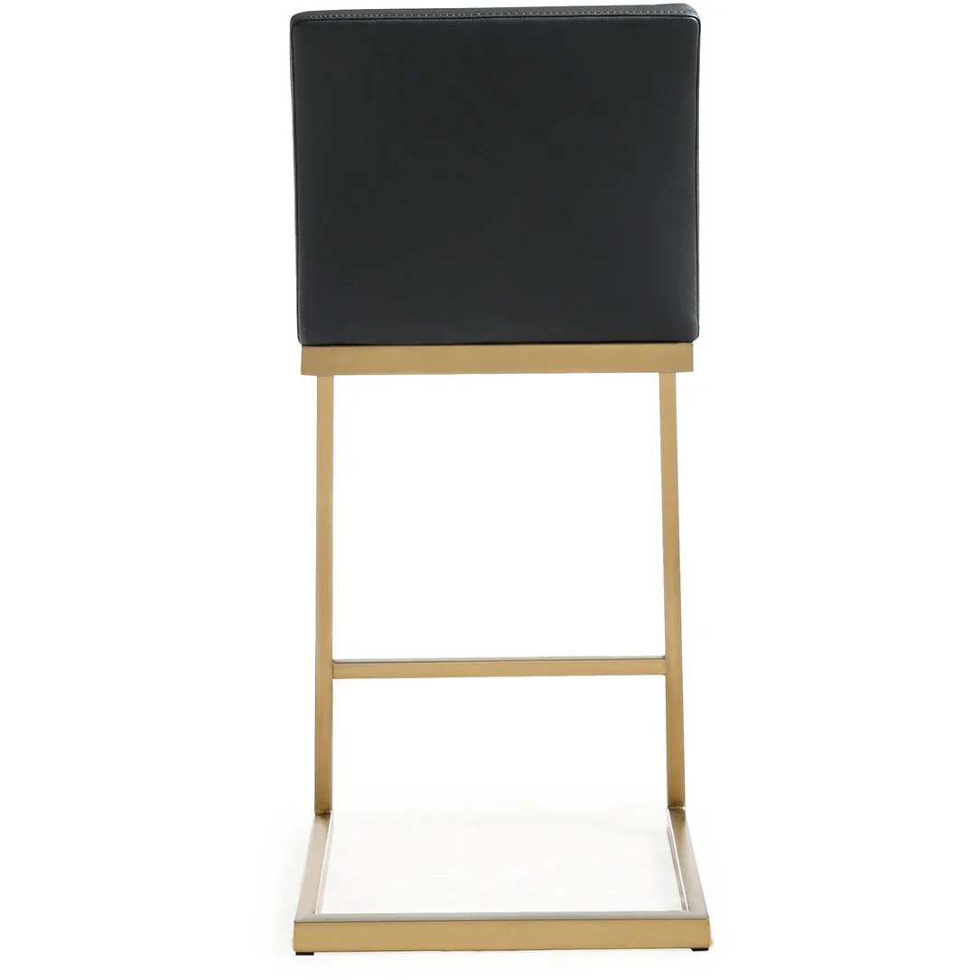 Parma Performance Vegan Leather and Gold Stainless Steel Counter Stool - Set of 2 - Image 6