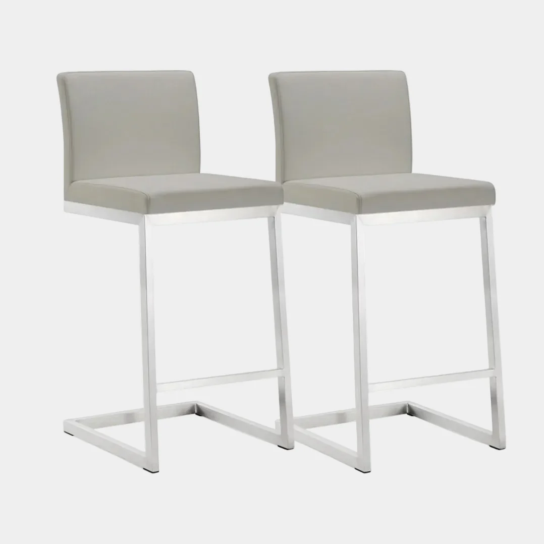 Parma Performance Vegan Leather Counter Stool - Set of 2