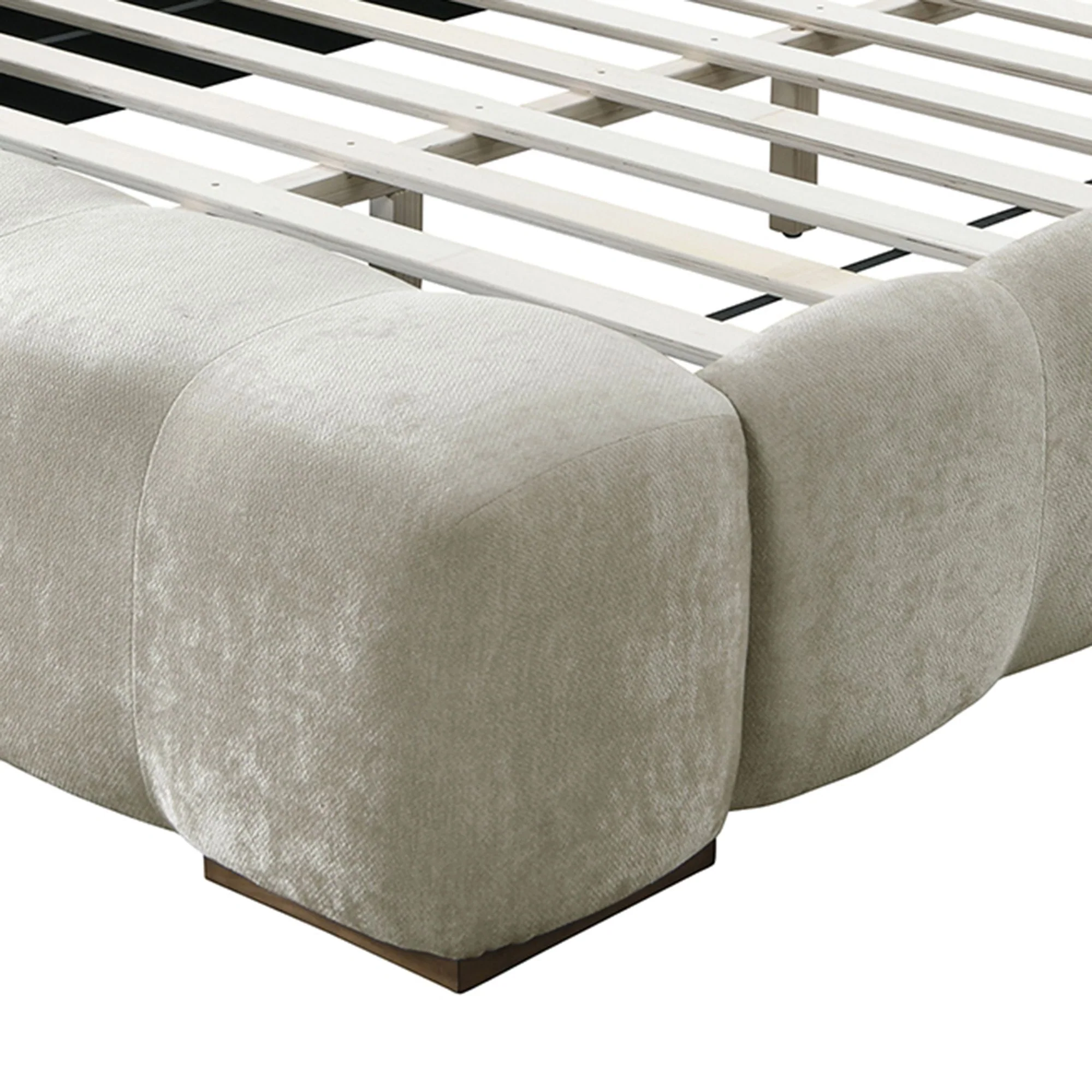 Pasha 78" King Platform Bed in Beige Pearl - Image 6