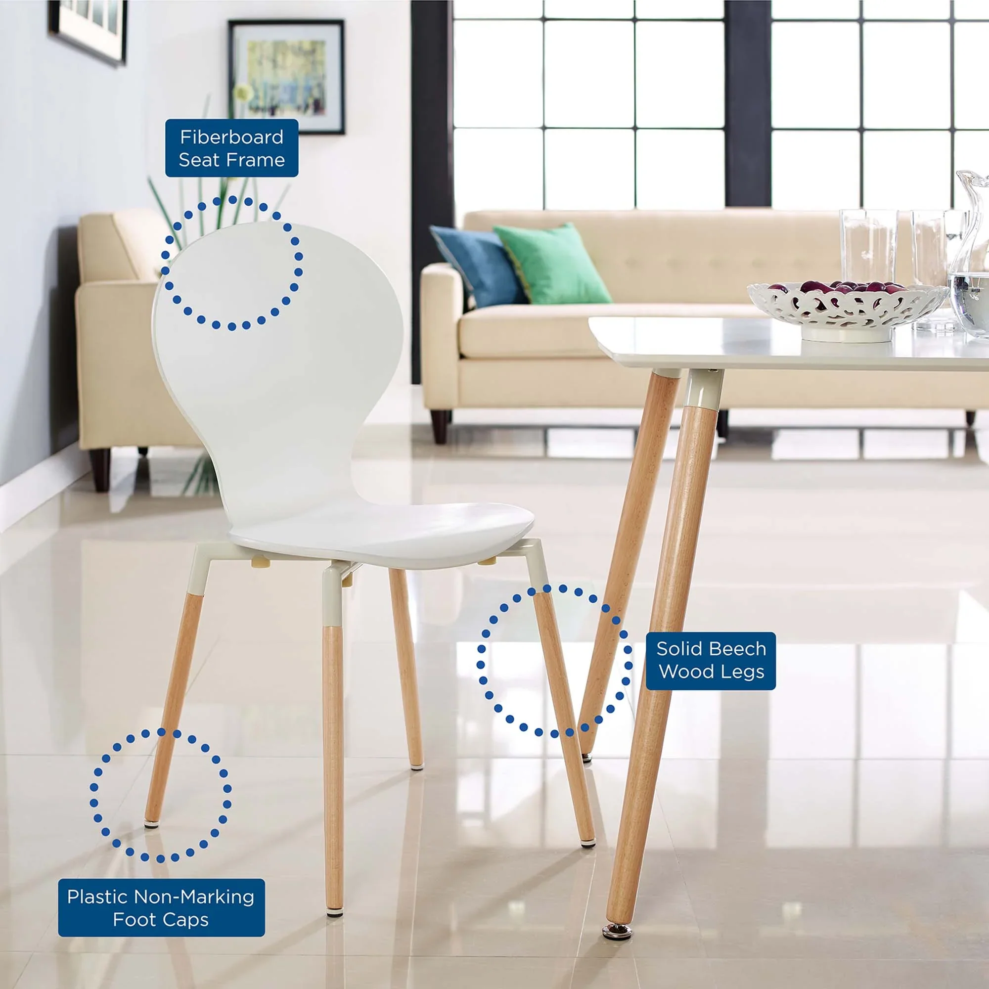 Path Dining Chair Set of 4 - Image 4