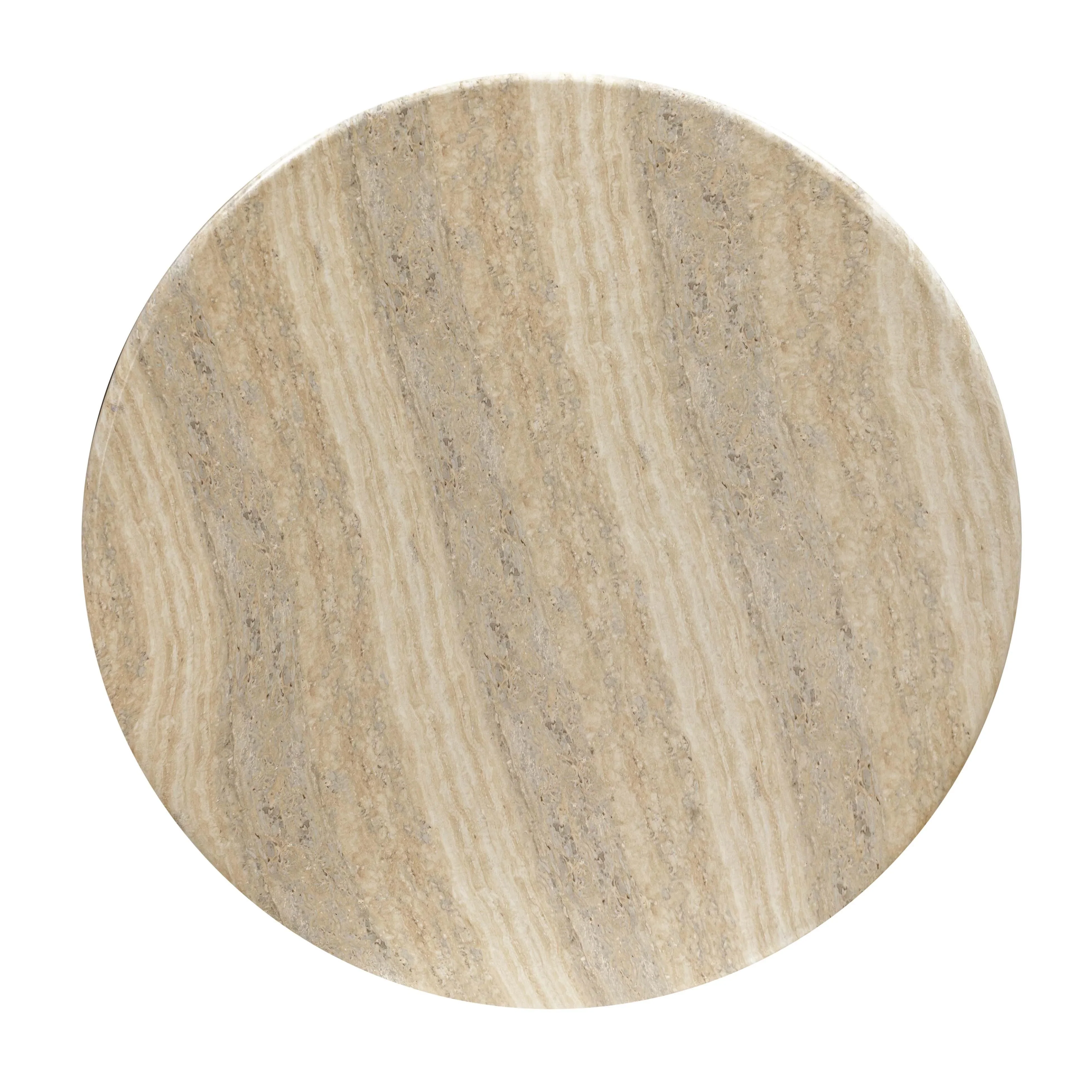Patrizia 36" Faux Travertine Concrete Indoor / Outdoor Round Coffee Table - Image 7