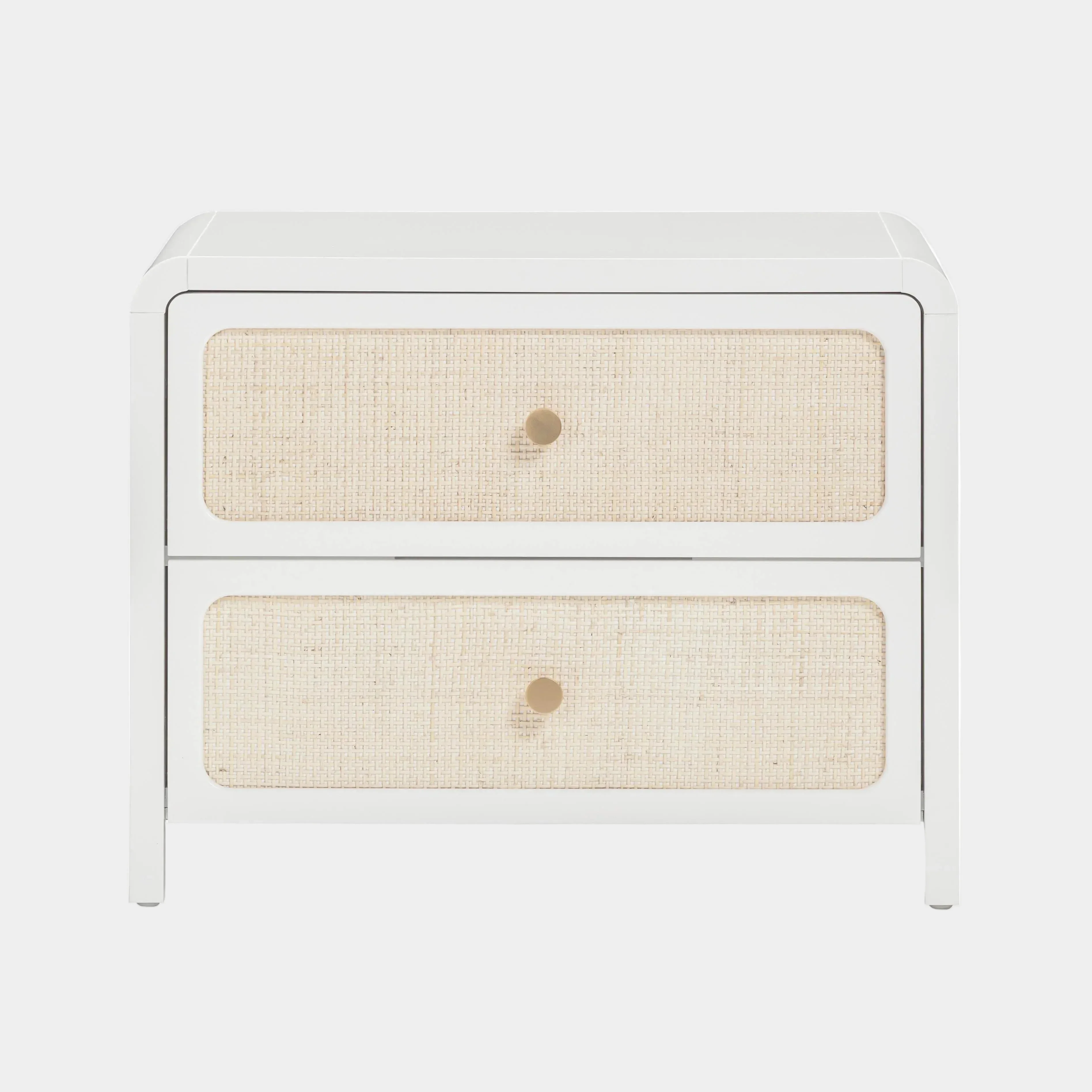 Patty 28" Rattan 2 Drawer Nightstand