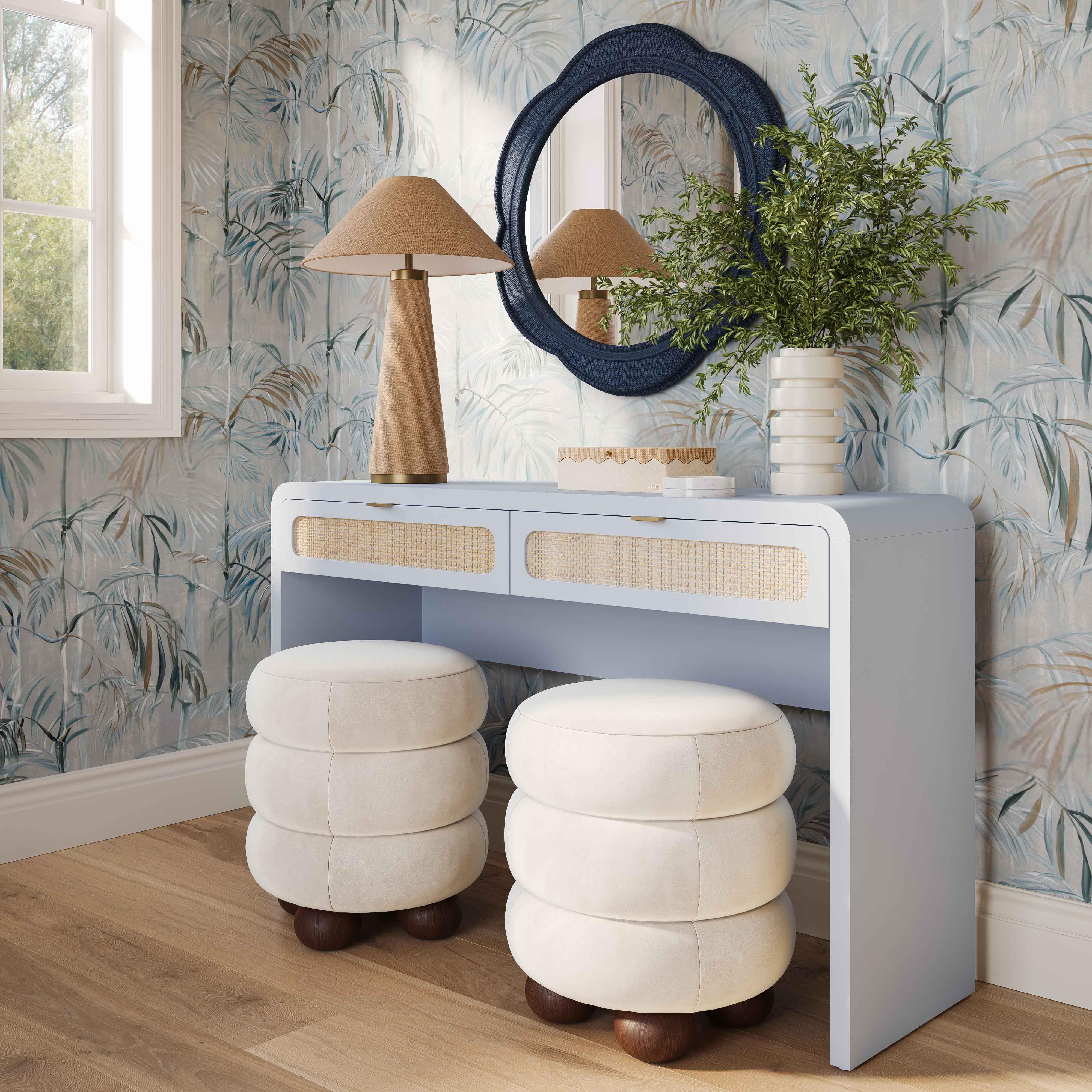 Patty 48" Rattan 2-Drawer Console Desk - Image 12