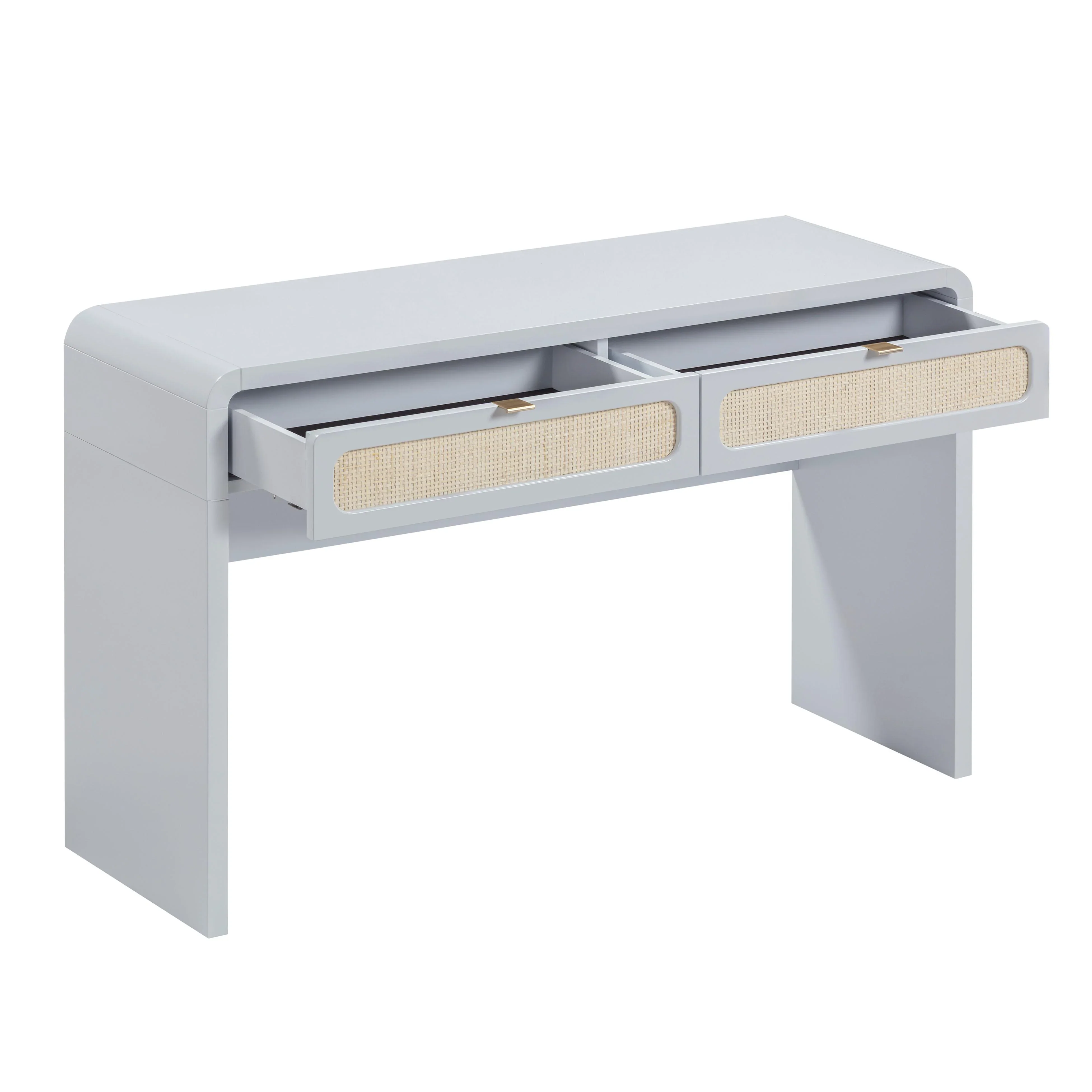 Patty 48" Rattan 2-Drawer Console Desk - Image 14