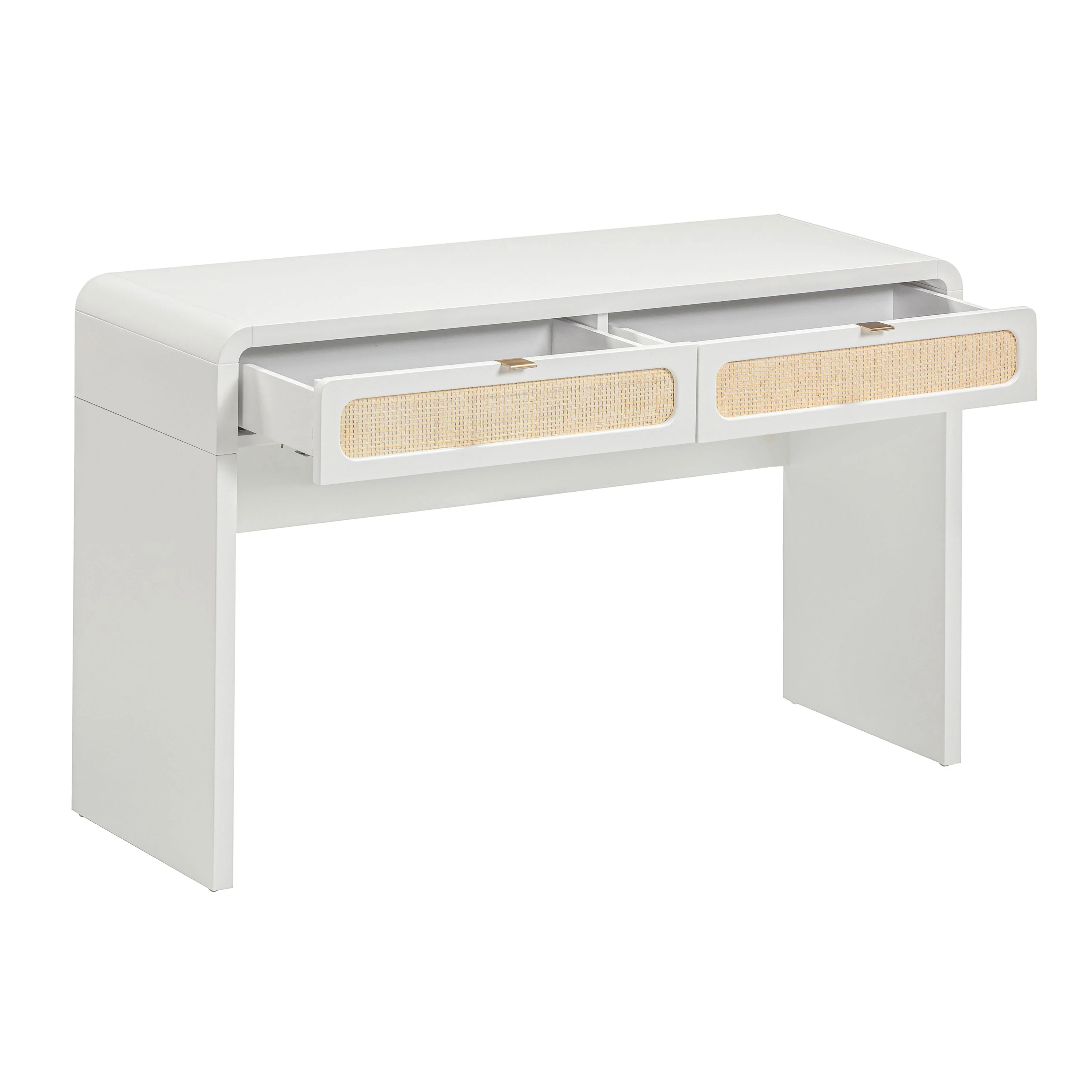 Patty 48" Rattan 2-Drawer Console Desk - Image 4