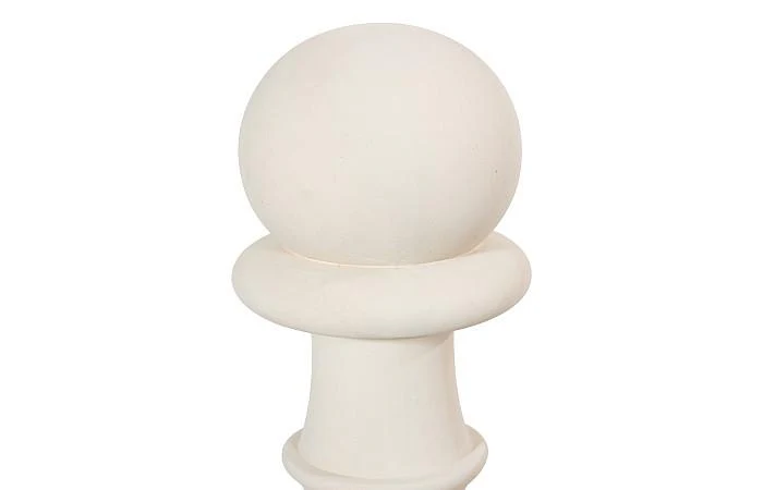 Pawn Chess Sculpture, Cast Stone White - Image 2