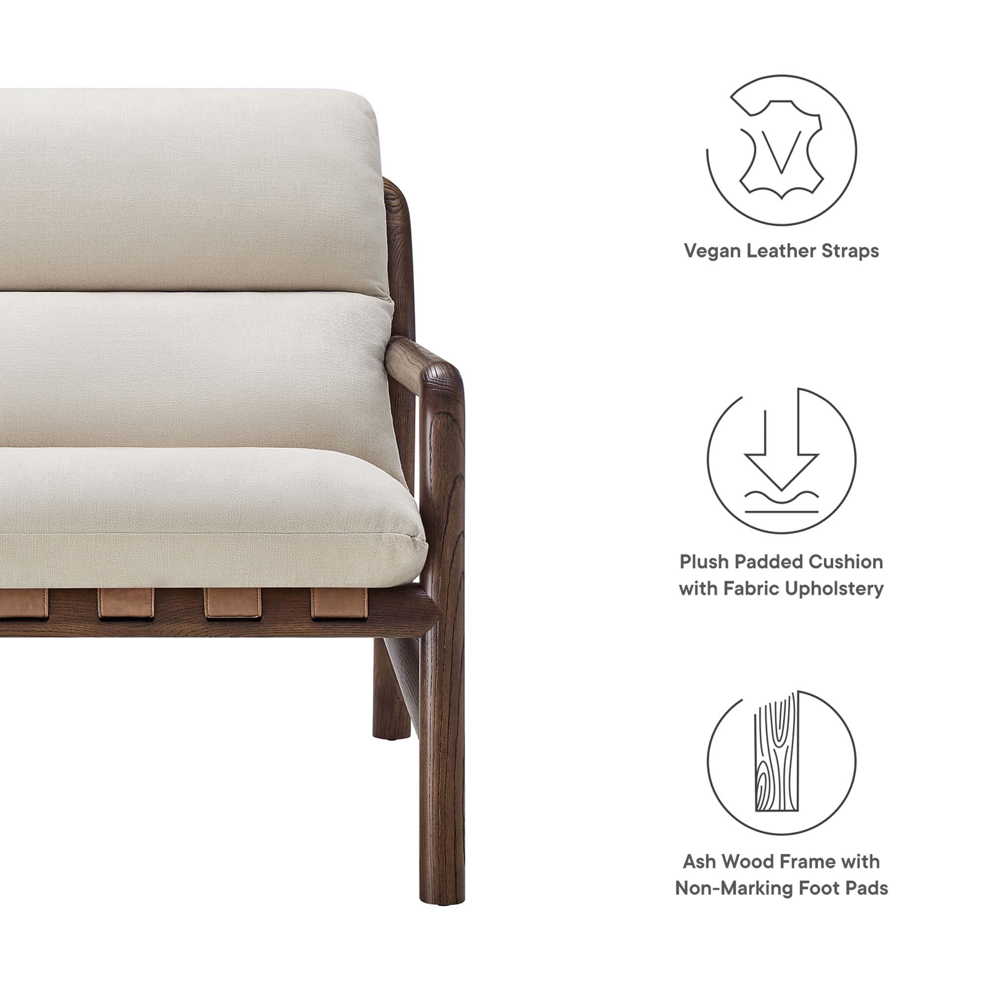 Paxton Wood Sling Chair - Image 10