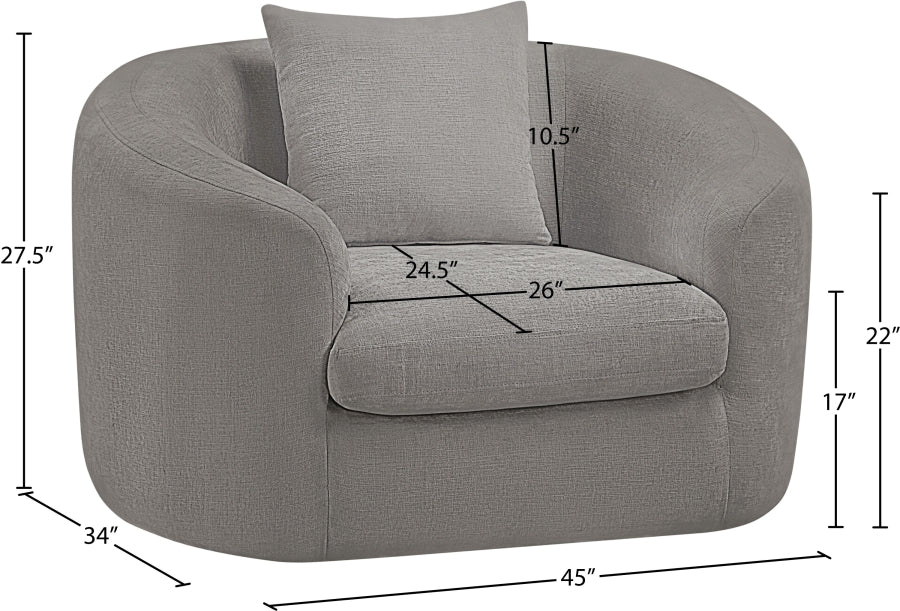Penelope Chenille Fabric Upholstered Accent Chair - Image 26