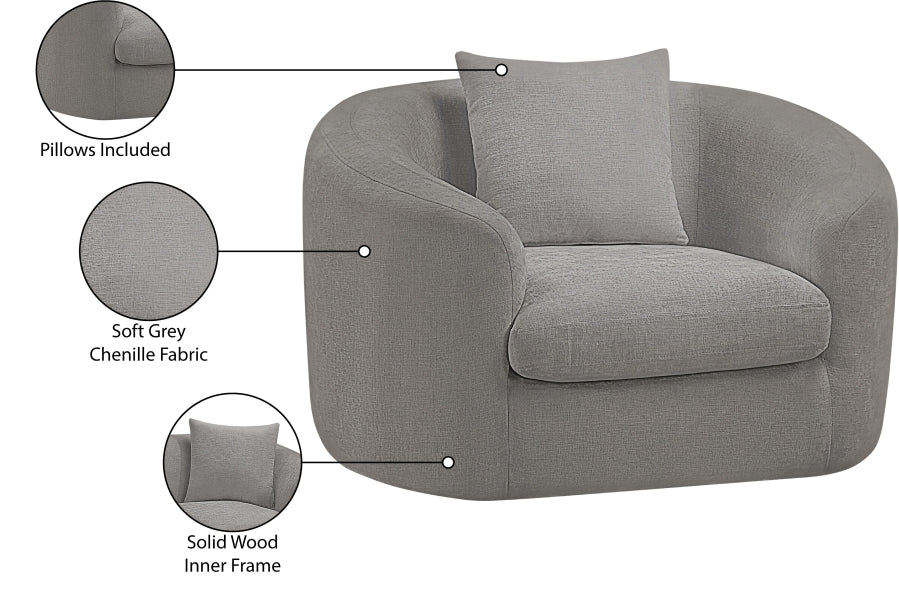 Penelope Chenille Fabric Upholstered Accent Chair - Image 28