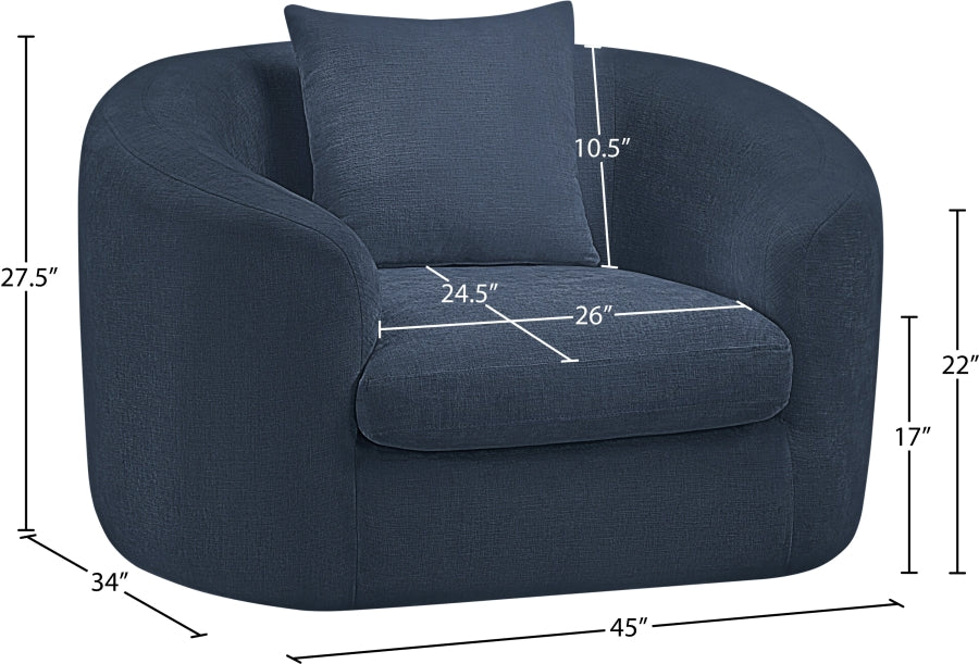 Penelope Chenille Fabric Upholstered Accent Chair - Image 52