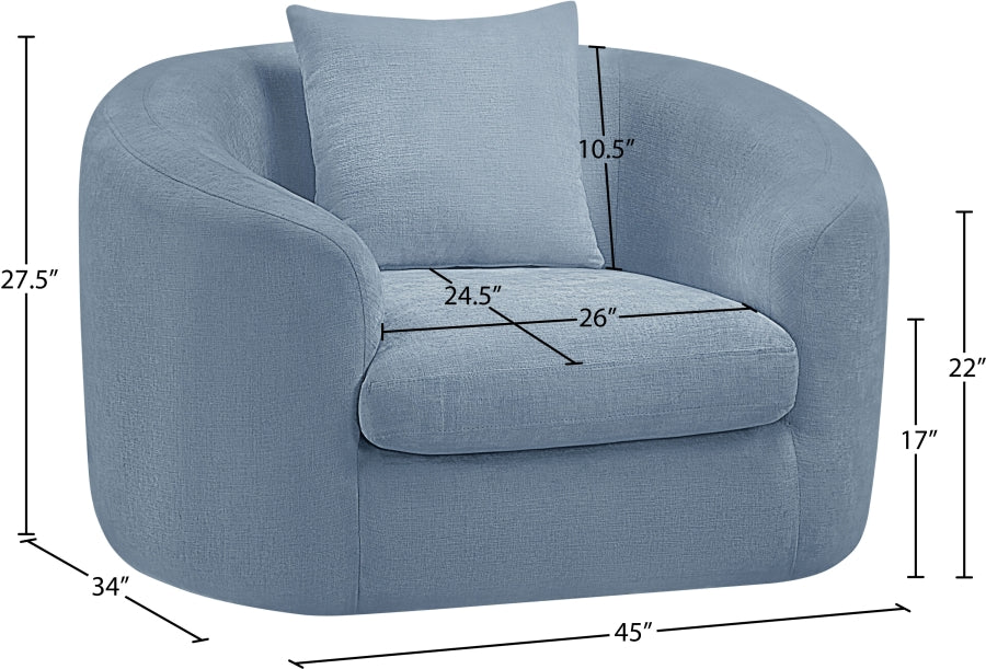 Penelope Chenille Fabric Upholstered Accent Chair - Image 69