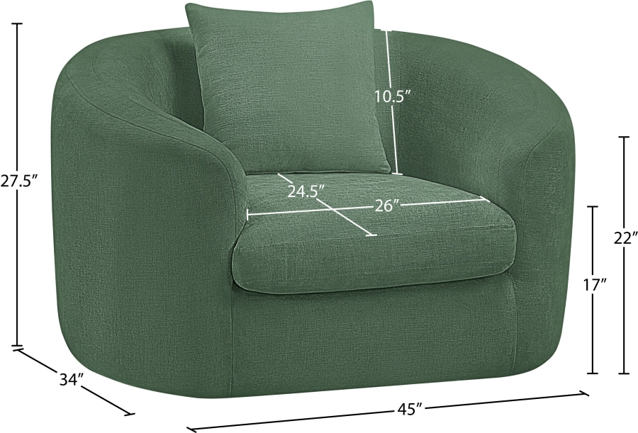 Penelope Chenille Fabric Upholstered Accent Chair - Image 82