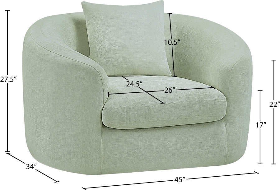 Penelope Chenille Fabric Upholstered Accent Chair - Image 96