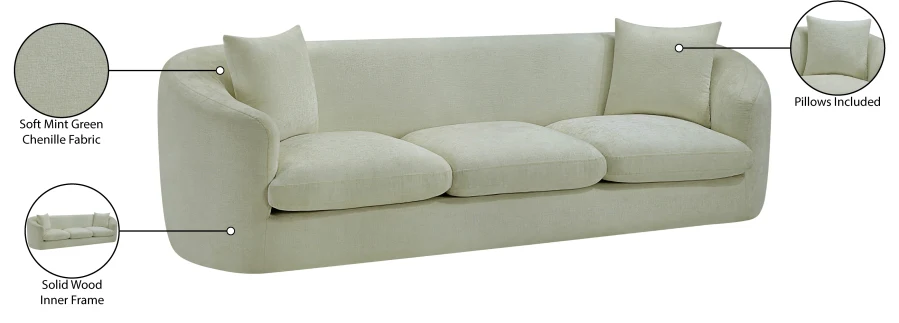 Penelope Chenille Fabric Upholstered Sofa - Image 109