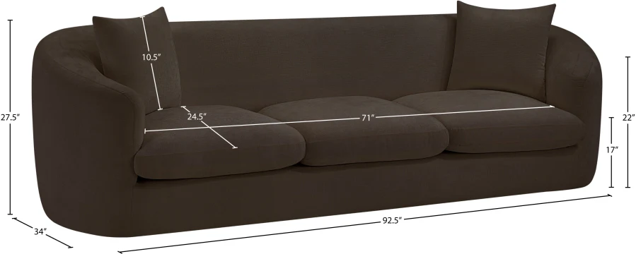 Penelope Chenille Fabric Upholstered Sofa - Image 124