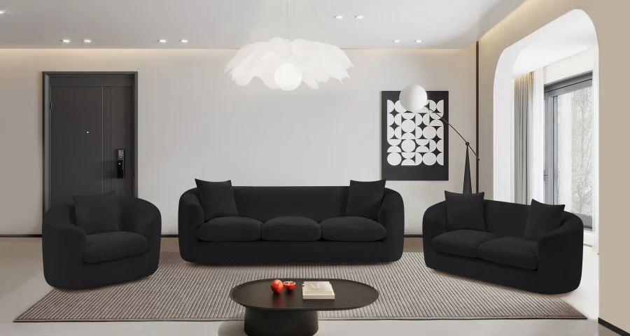Penelope Chenille Fabric Upholstered Sofa - Image 30