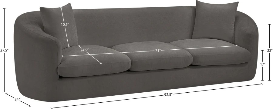 Penelope Chenille Fabric Upholstered Sofa - Image 47