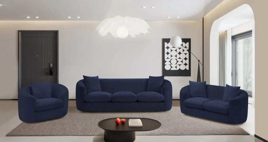 Penelope Chenille Fabric Upholstered Sofa - Image 61