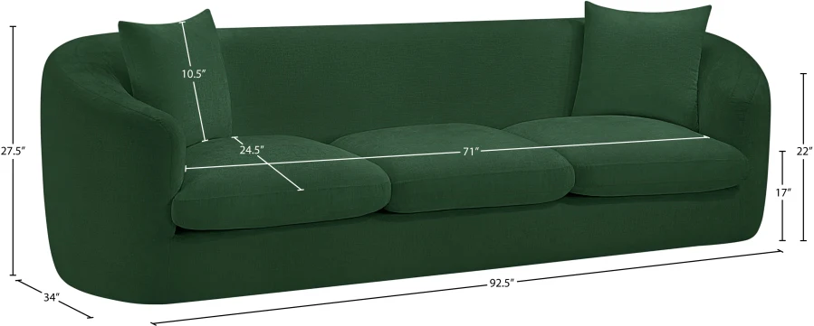 Penelope Chenille Fabric Upholstered Sofa - Image 92