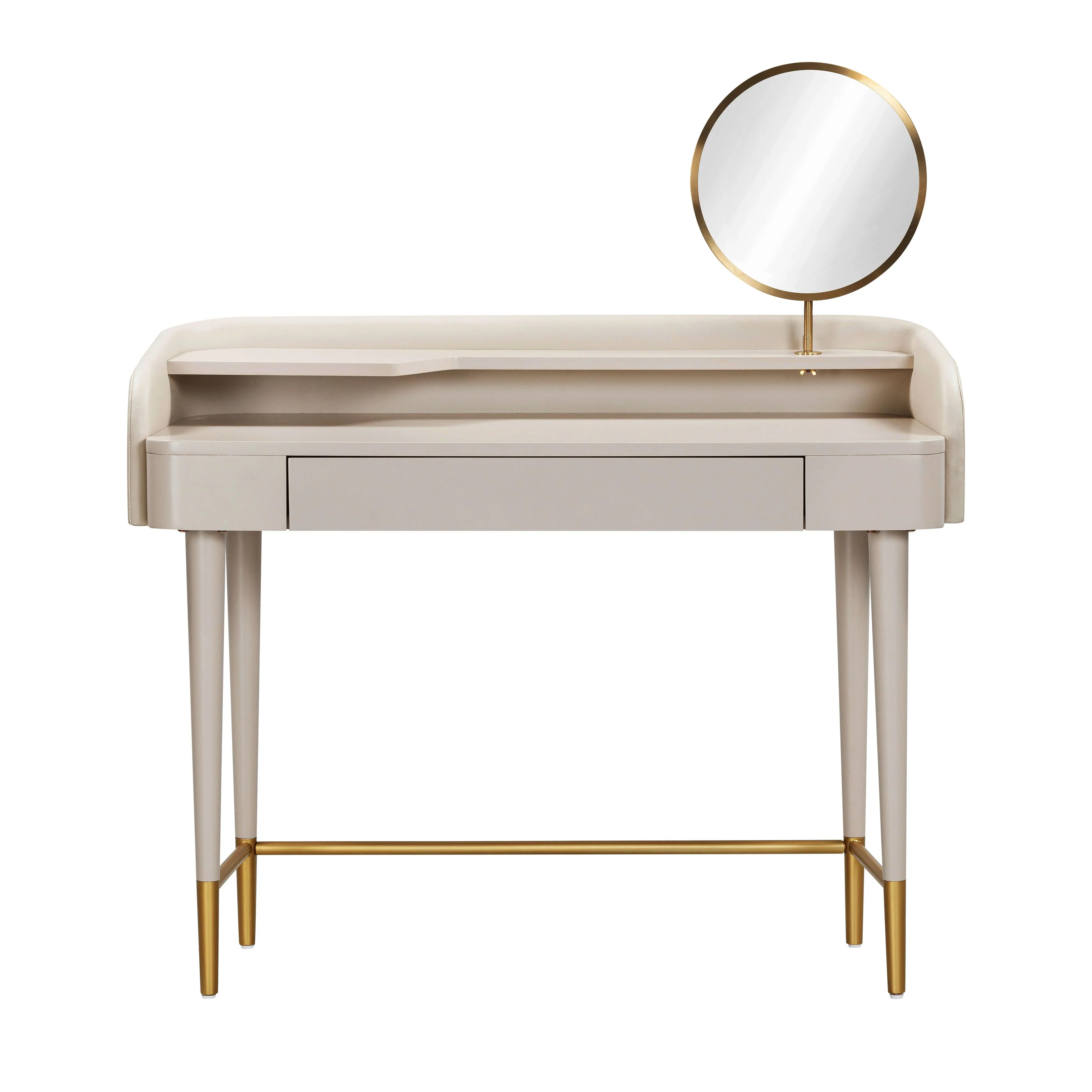 Penelope 45" Vegan Leather Wrapped Vanity Desk With Drawer - Image 13