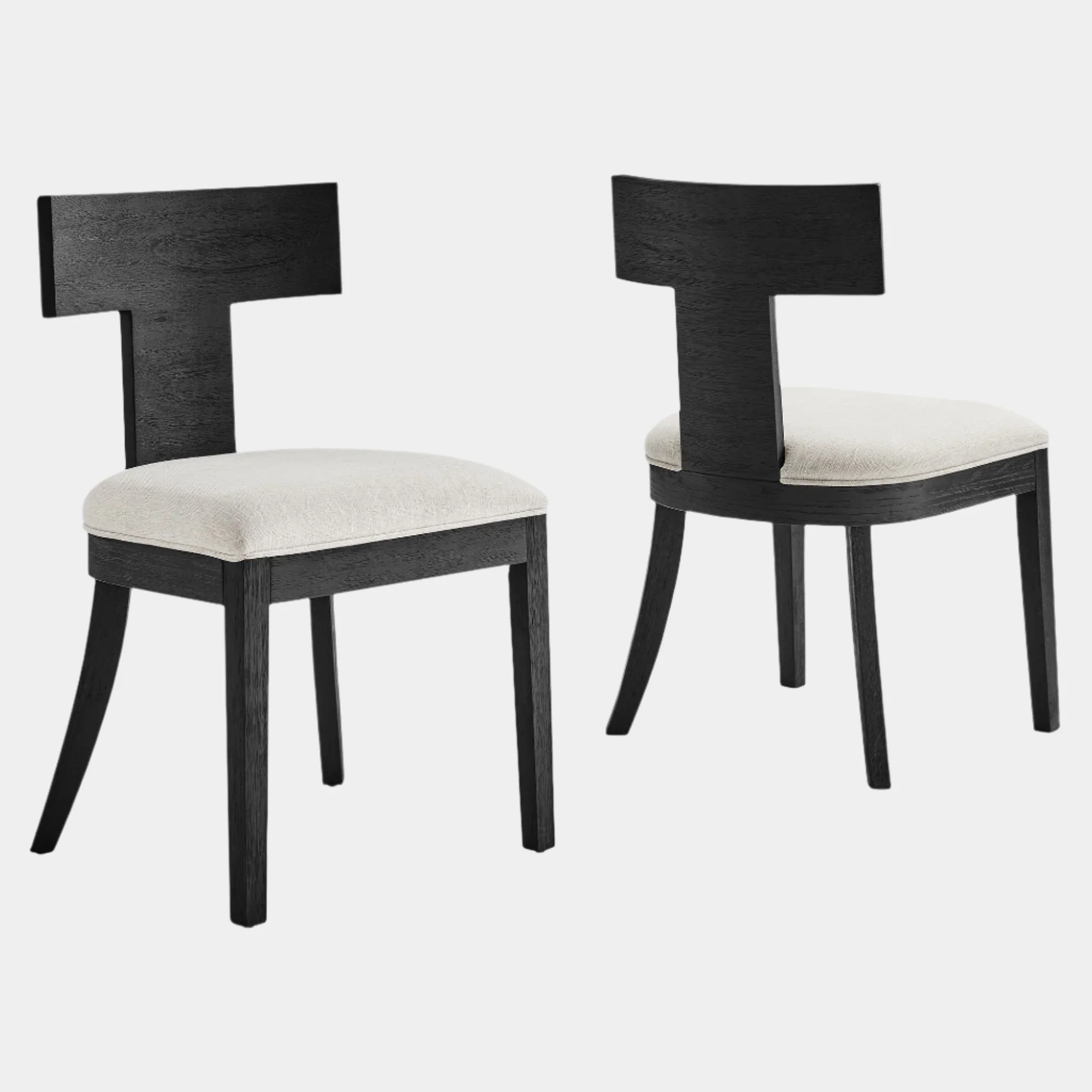 Peregrine Wood and Fabric Upholstered Dining Chairs Set of 2 - Image 11