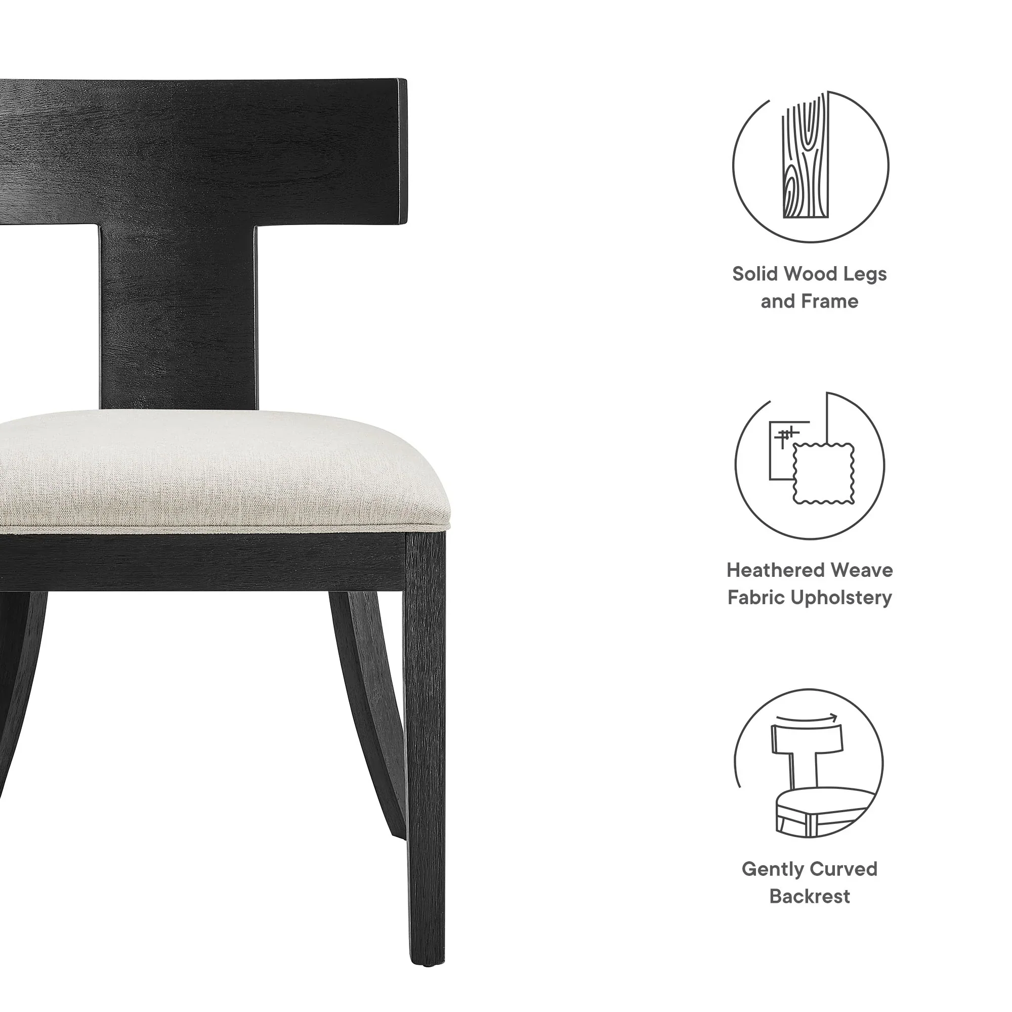 Peregrine Wood and Fabric Upholstered Dining Chairs Set of 2 - Image 19