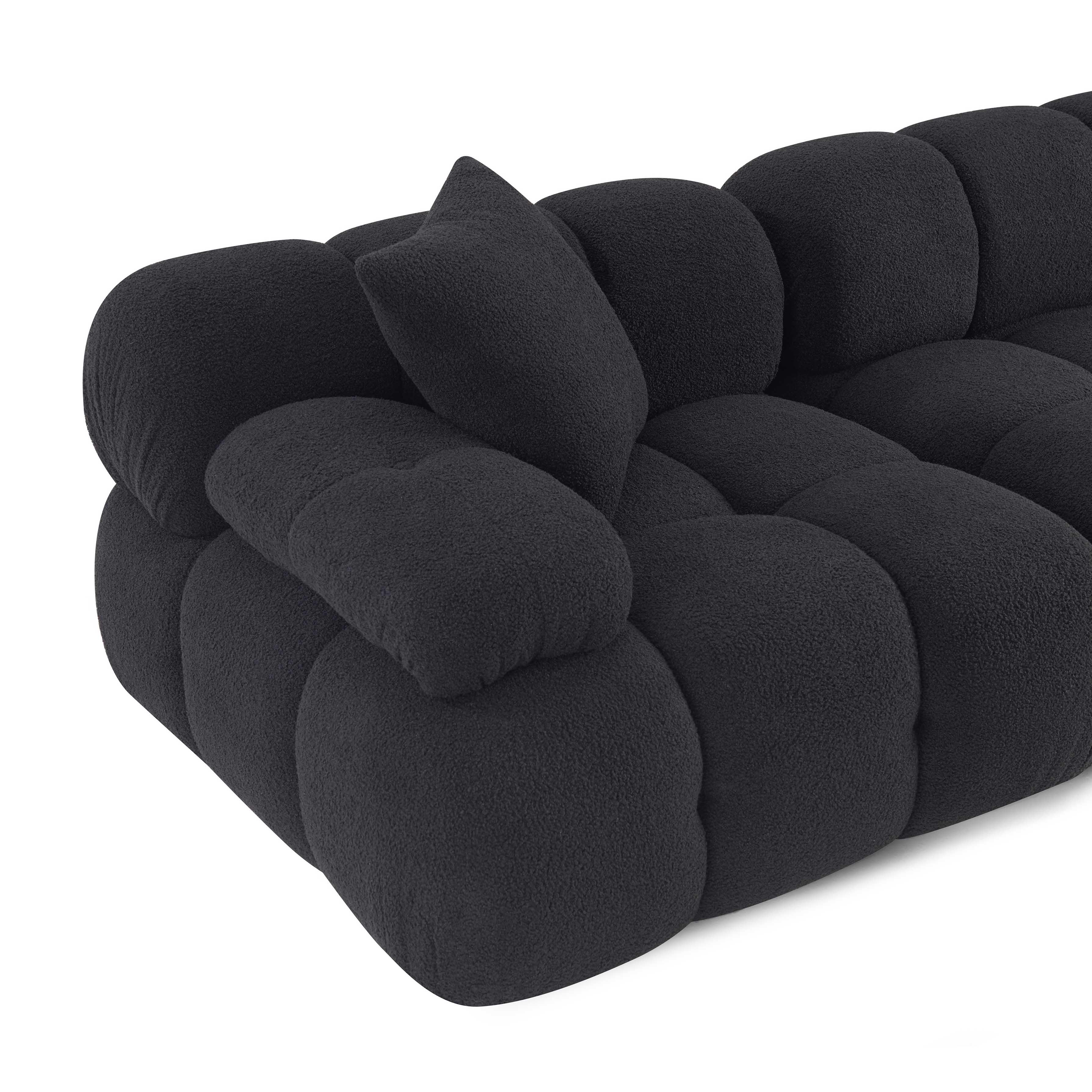 Calliope 79" Performance Vegan Shearling Modular Loveseat - Image 12