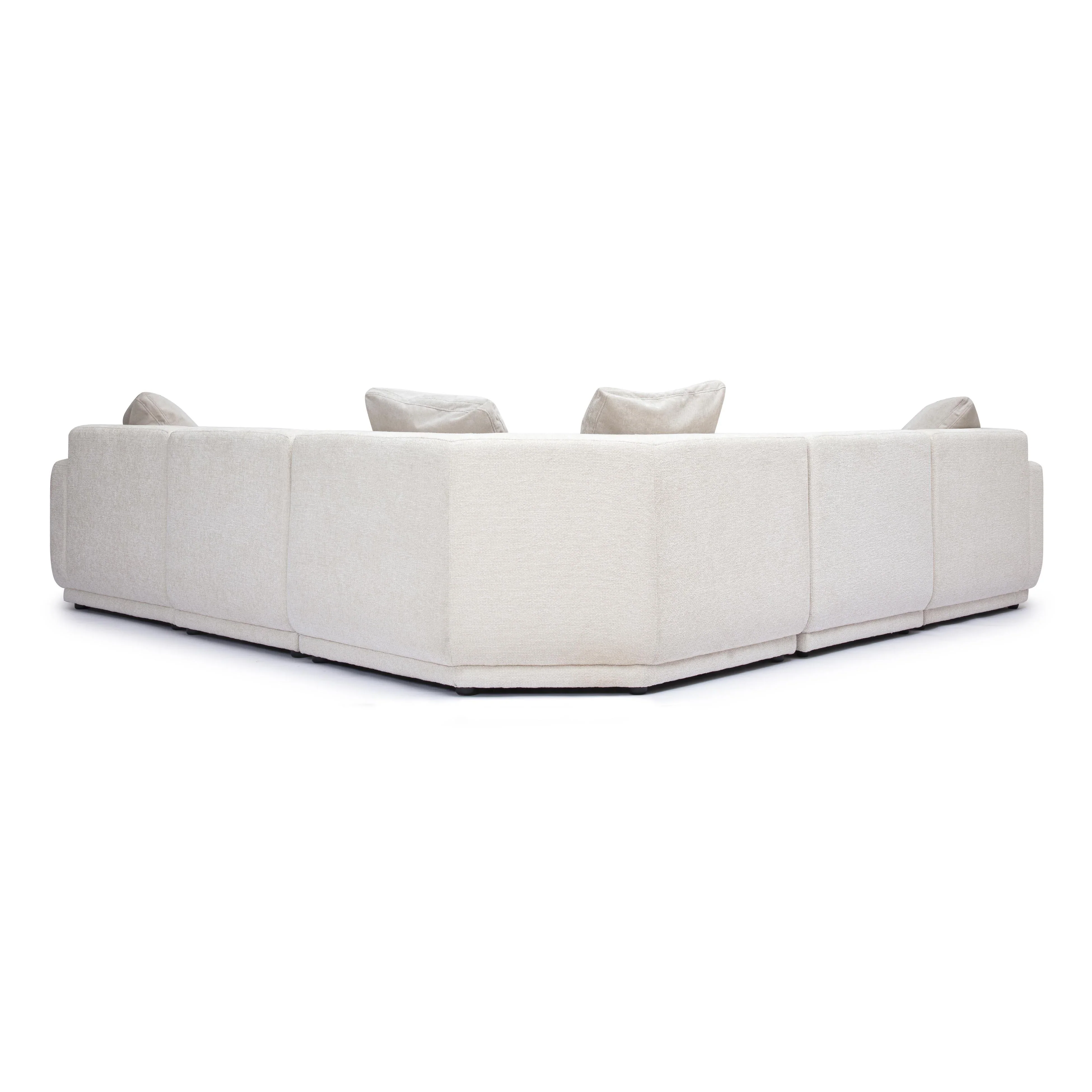 Perry 5-Piece Cream Performance Chenille Modular L-Sectional - Image 5