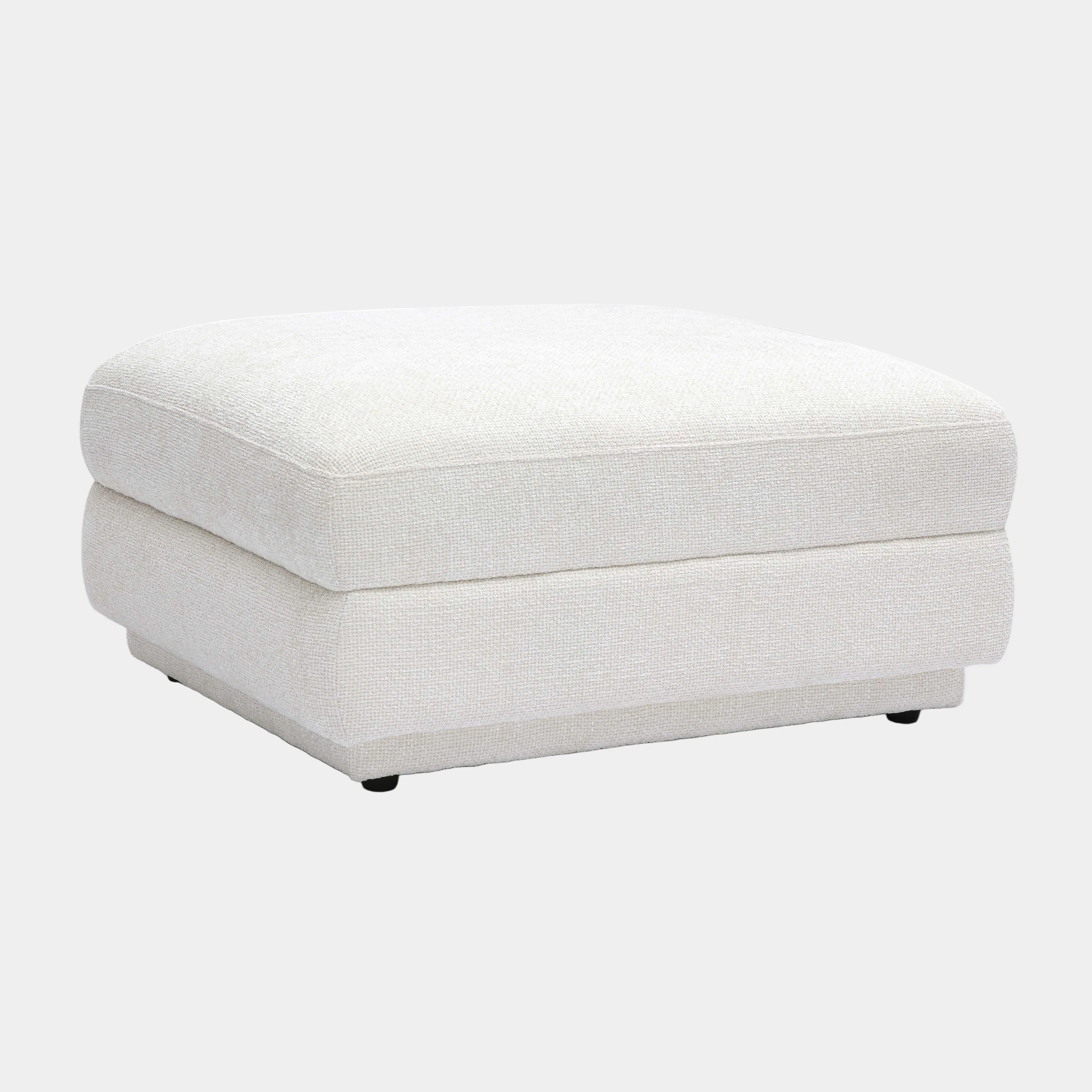 Perry Cream Performance Chenille Modular Ottoman