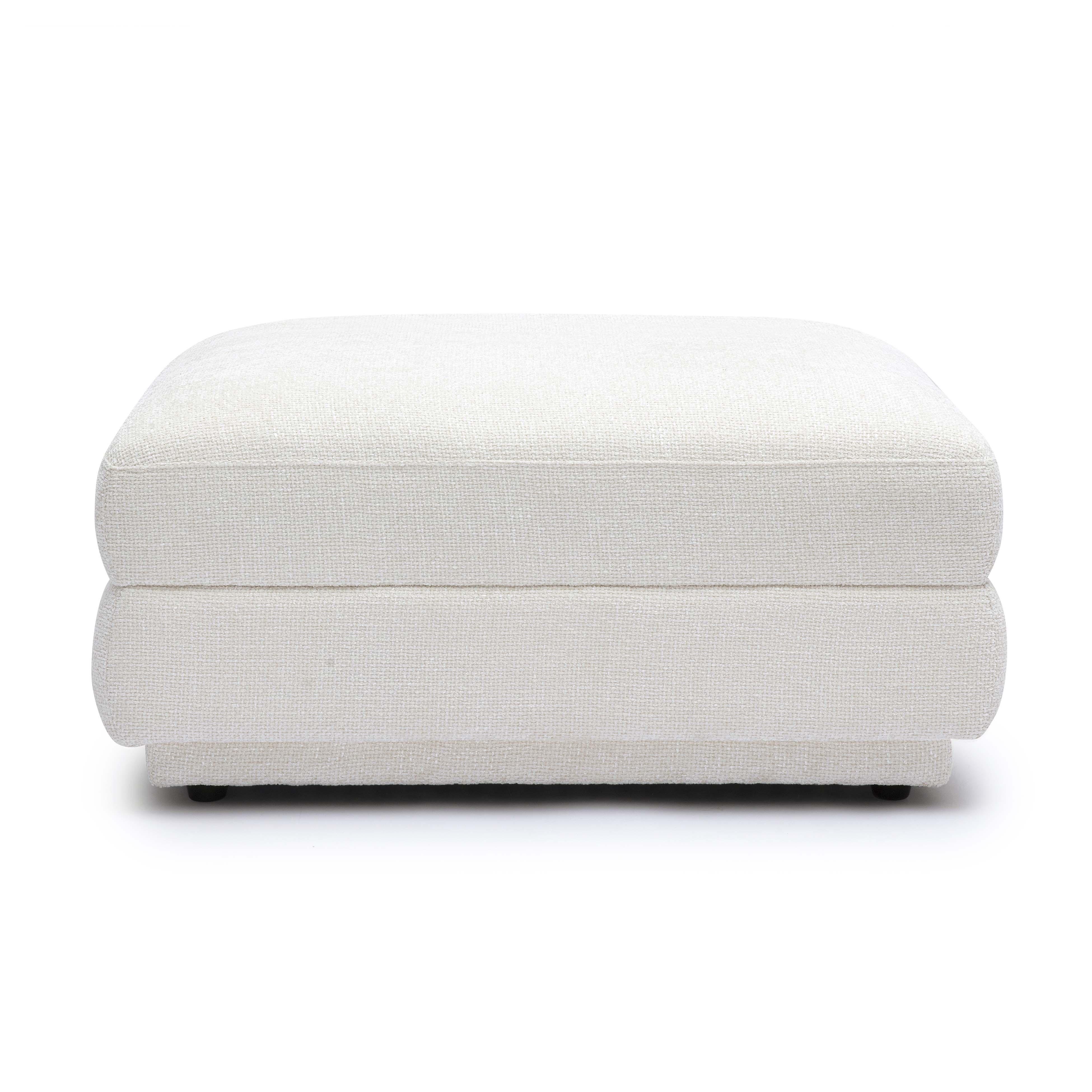 Perry Cream Performance Chenille Modular Ottoman - Image 3