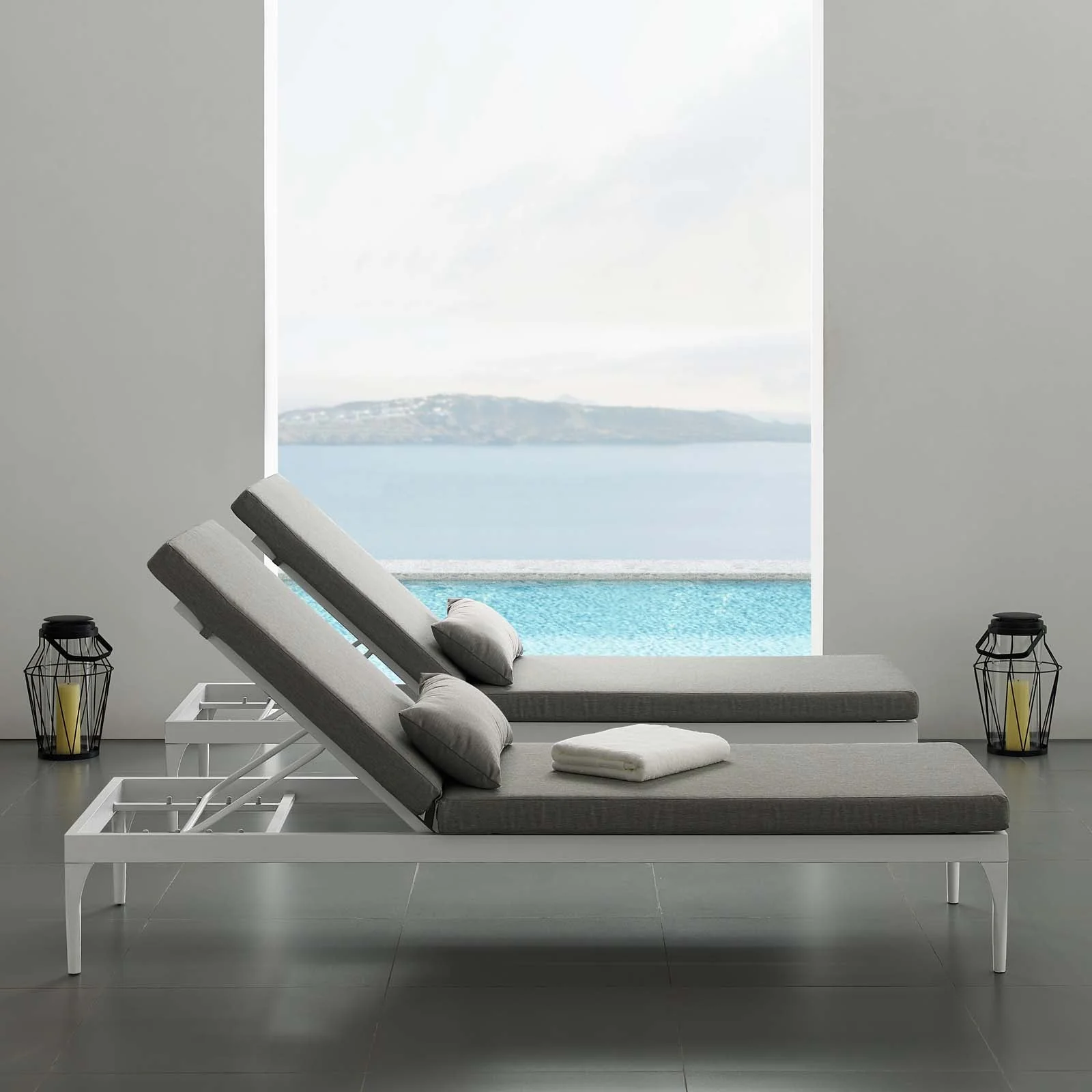 Perspective Cushion Outdoor Patio Chaise Lounge Chair - Image 2