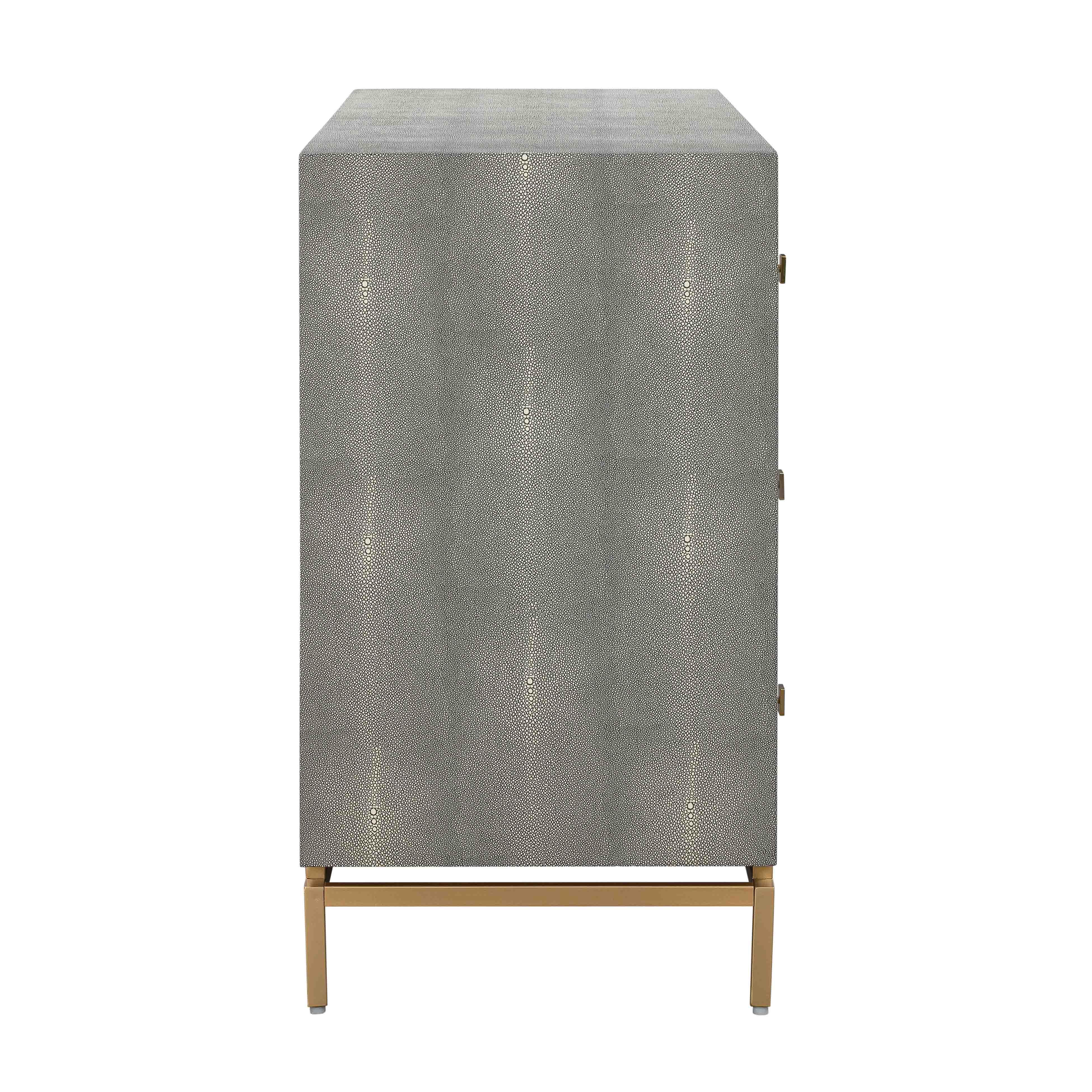 Pesce 57" Faux Shagreen 6-Drawer Dresser - Image 13