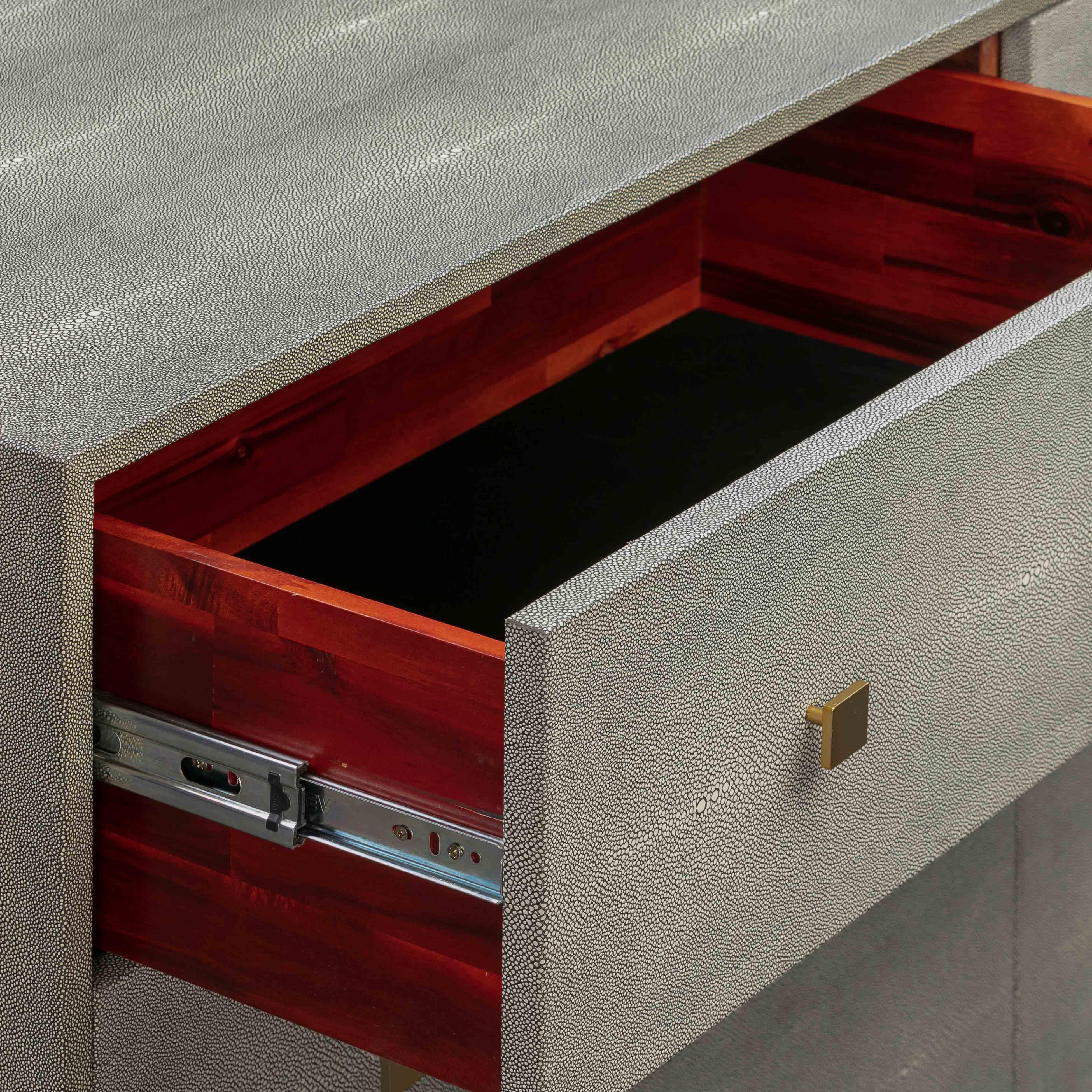 Pesce 57" Faux Shagreen 6-Drawer Dresser - Image 15