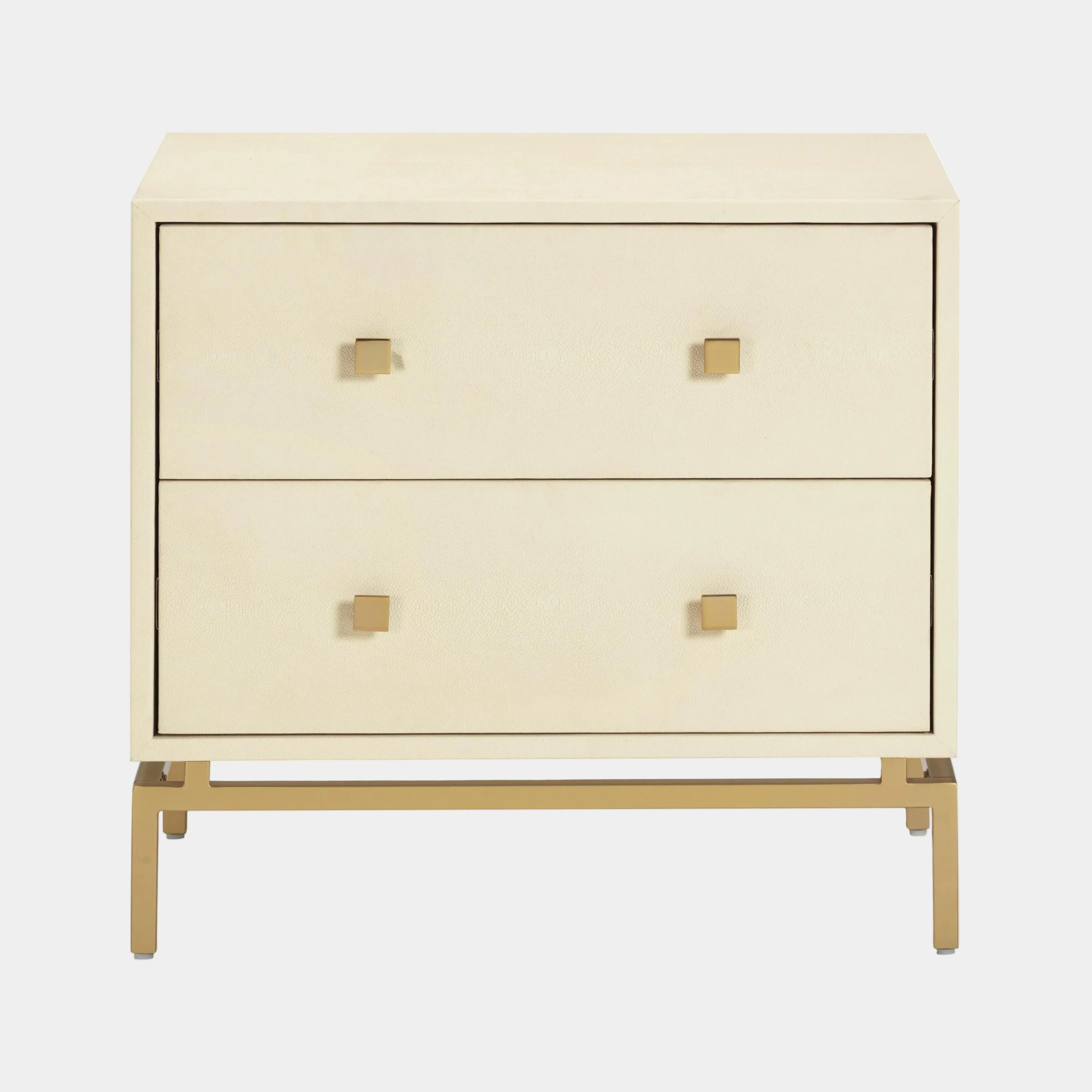 Pesce 25" Faux Shagreen 2-Drawer Nightstand