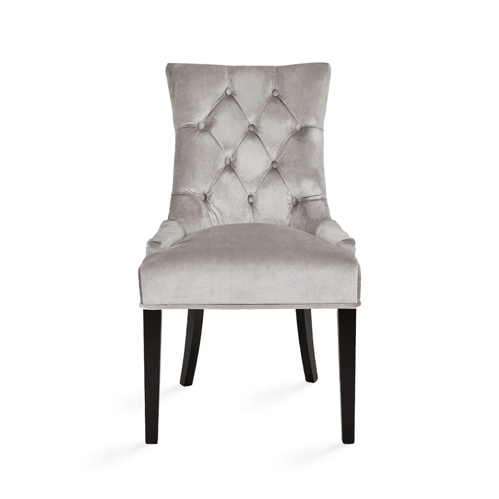 Petra Dining Chair: Grey Velvet - Image 5