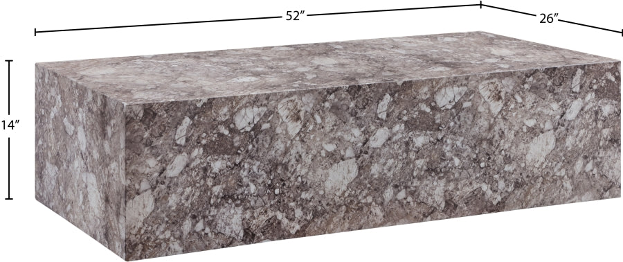 Piazza Marble Finish Indoor/Outdoor Concrete Coffee Table - Image 30