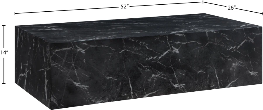 Piazza Marble Finish Indoor/Outdoor Concrete Coffee Table - Image 6