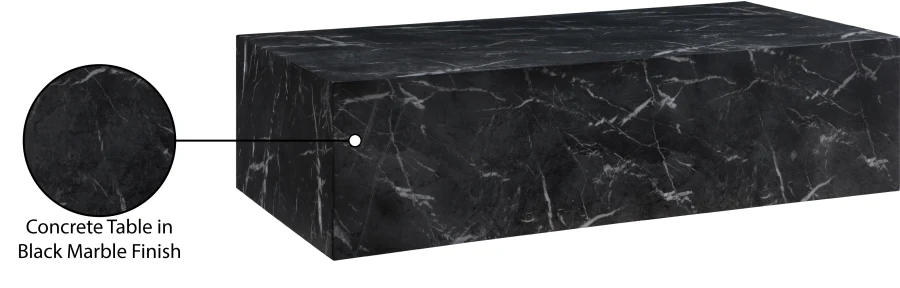 Piazza Marble Finish Indoor/Outdoor Concrete Coffee Table - Image 7